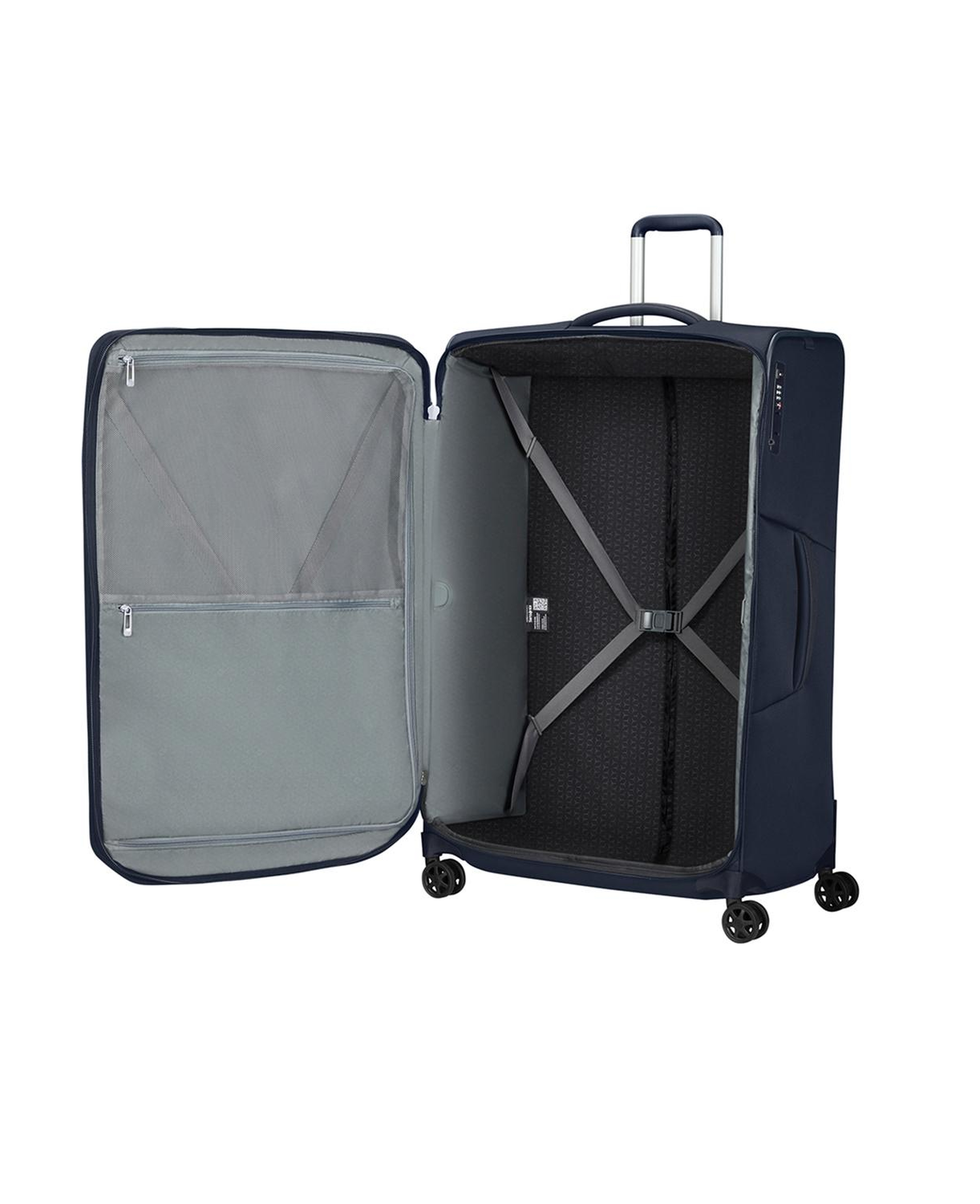 Samsonite Lacivert Spinner Respark - Körüklü 4 Tekerlekli 82 cm Büyük Boy Valiz
