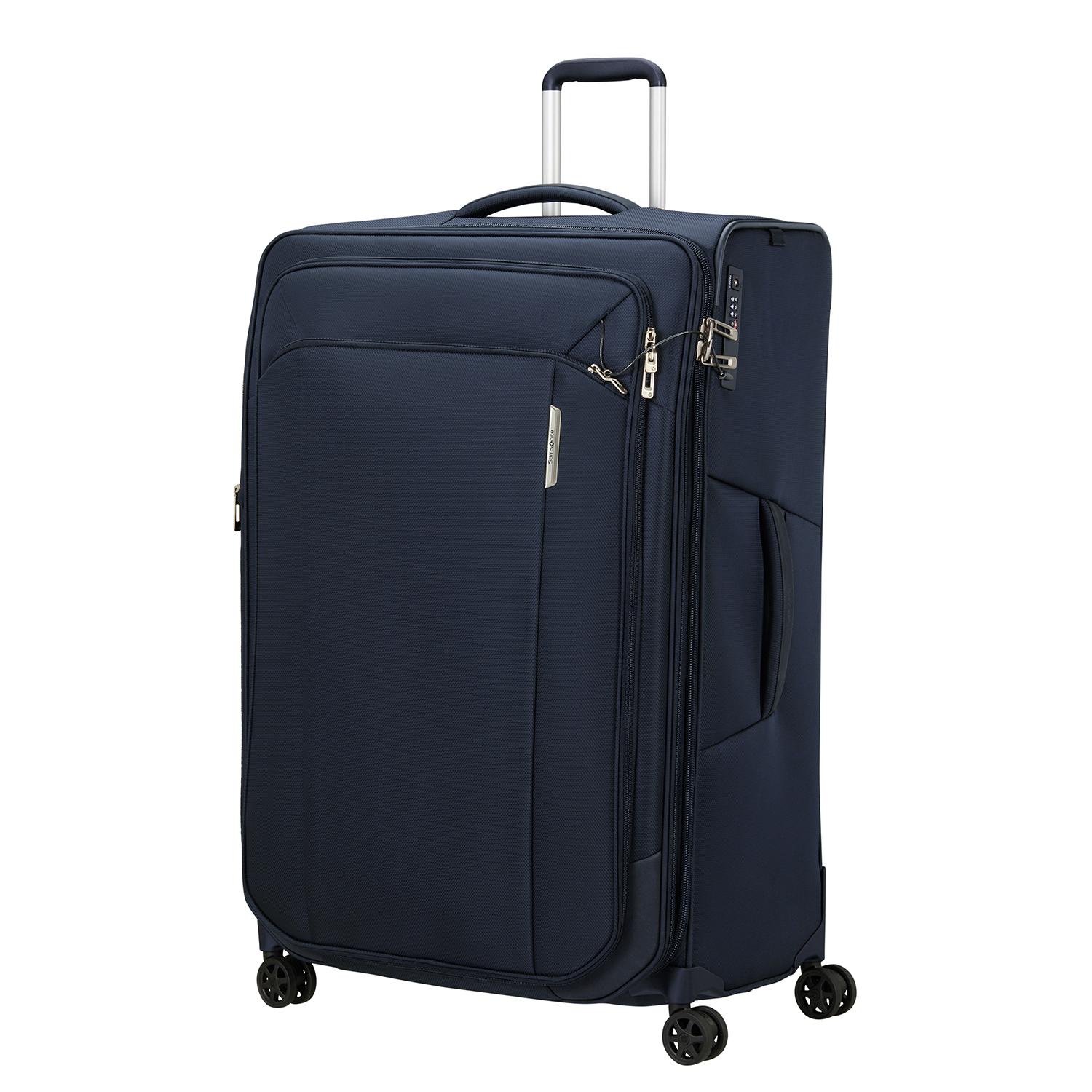 Samsonite Lacivert Spinner Respark - Körüklü 4 Tekerlekli 82 cm Büyük Boy Valiz
