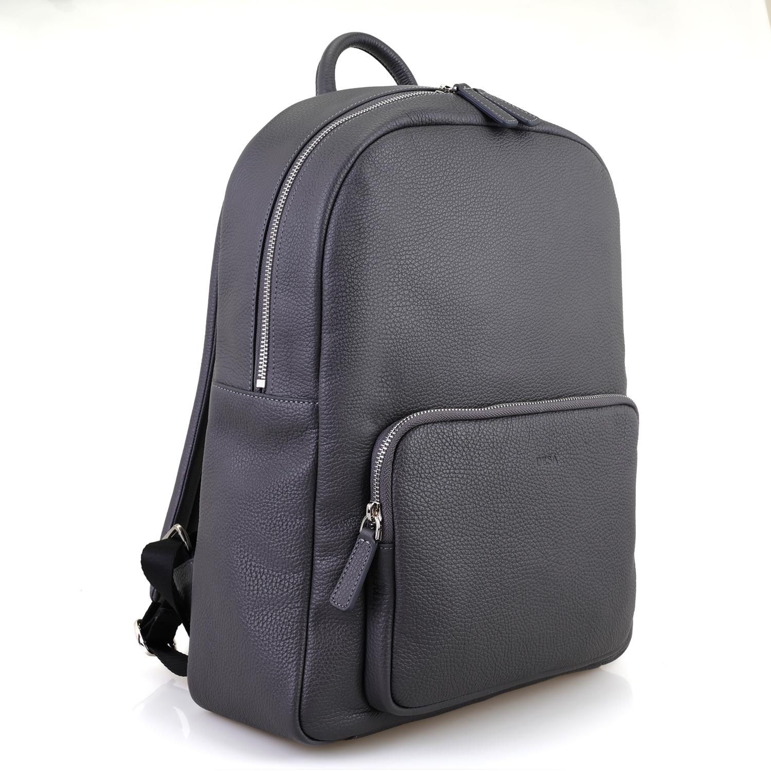 Coleman Gri Deri Sırt Çantası