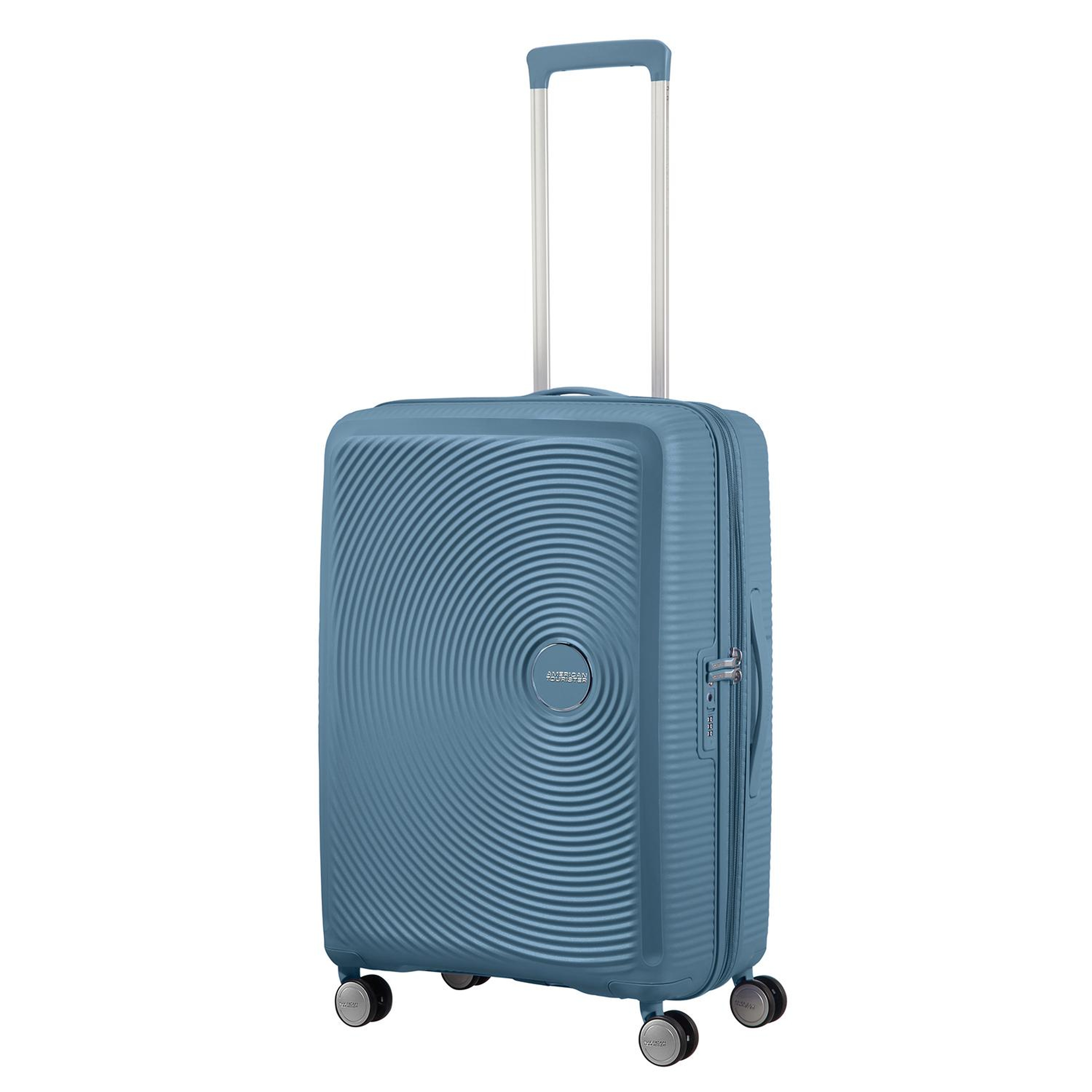 American Tourister Mavi Soundbox - Körüklü 67 cm Orta Boy Sert Valiz