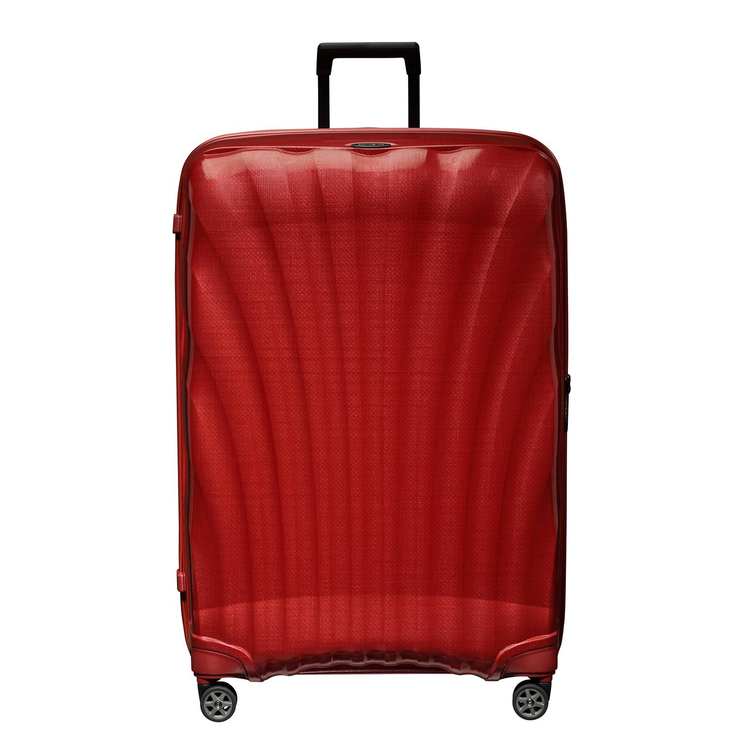 Samsonite Kırmızı C-Lite - Spinner 4 Tekerlekli Jumbo Büyük Boy Valiz 86cm