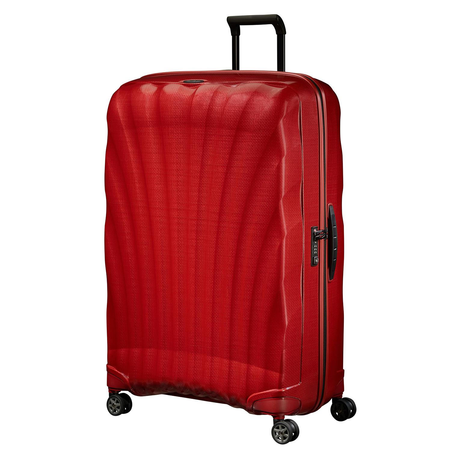 Samsonite Kırmızı C-Lite - Spinner 4 Tekerlekli Jumbo Büyük Boy Valiz 86cm
