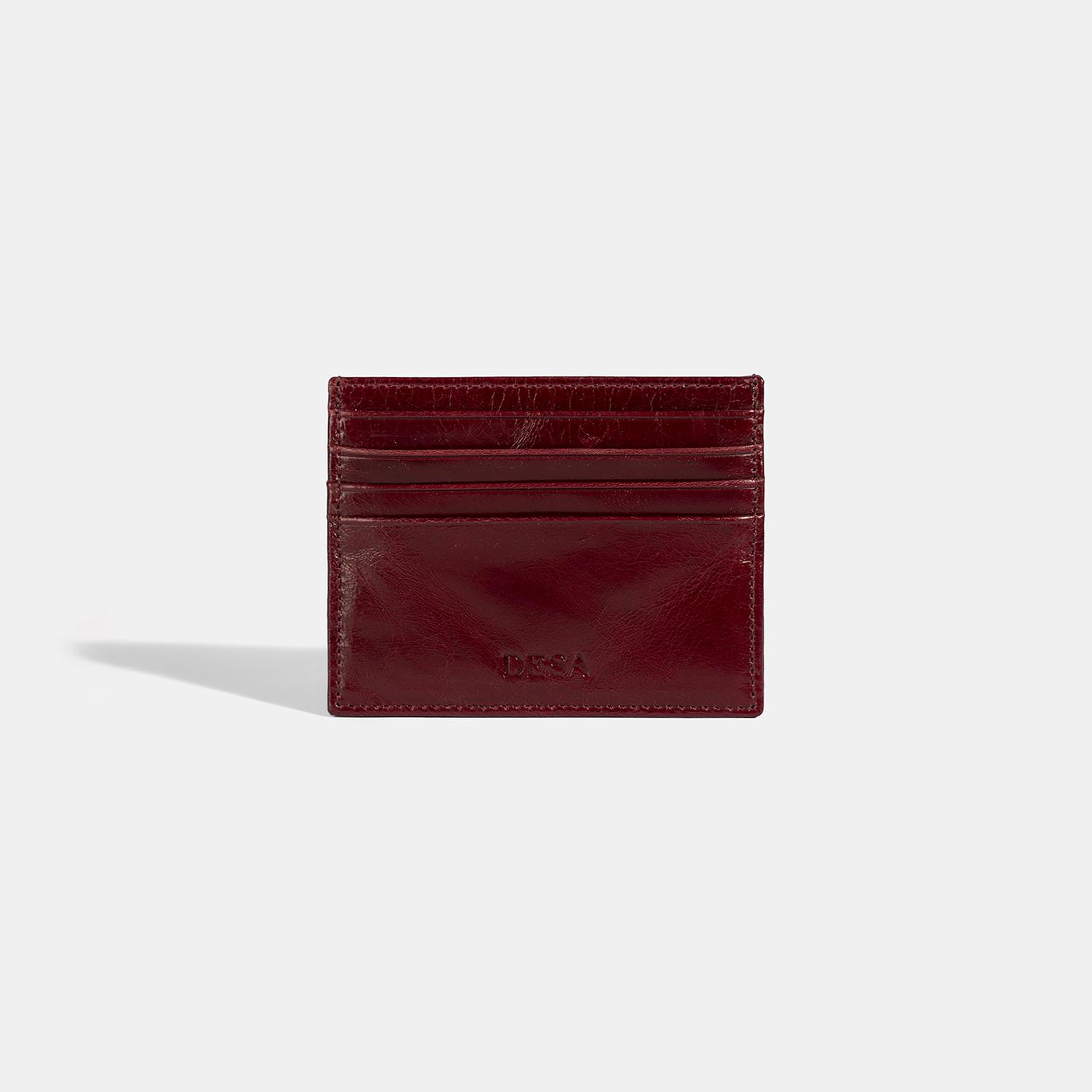 Kadın Bordo Deri Kartlık