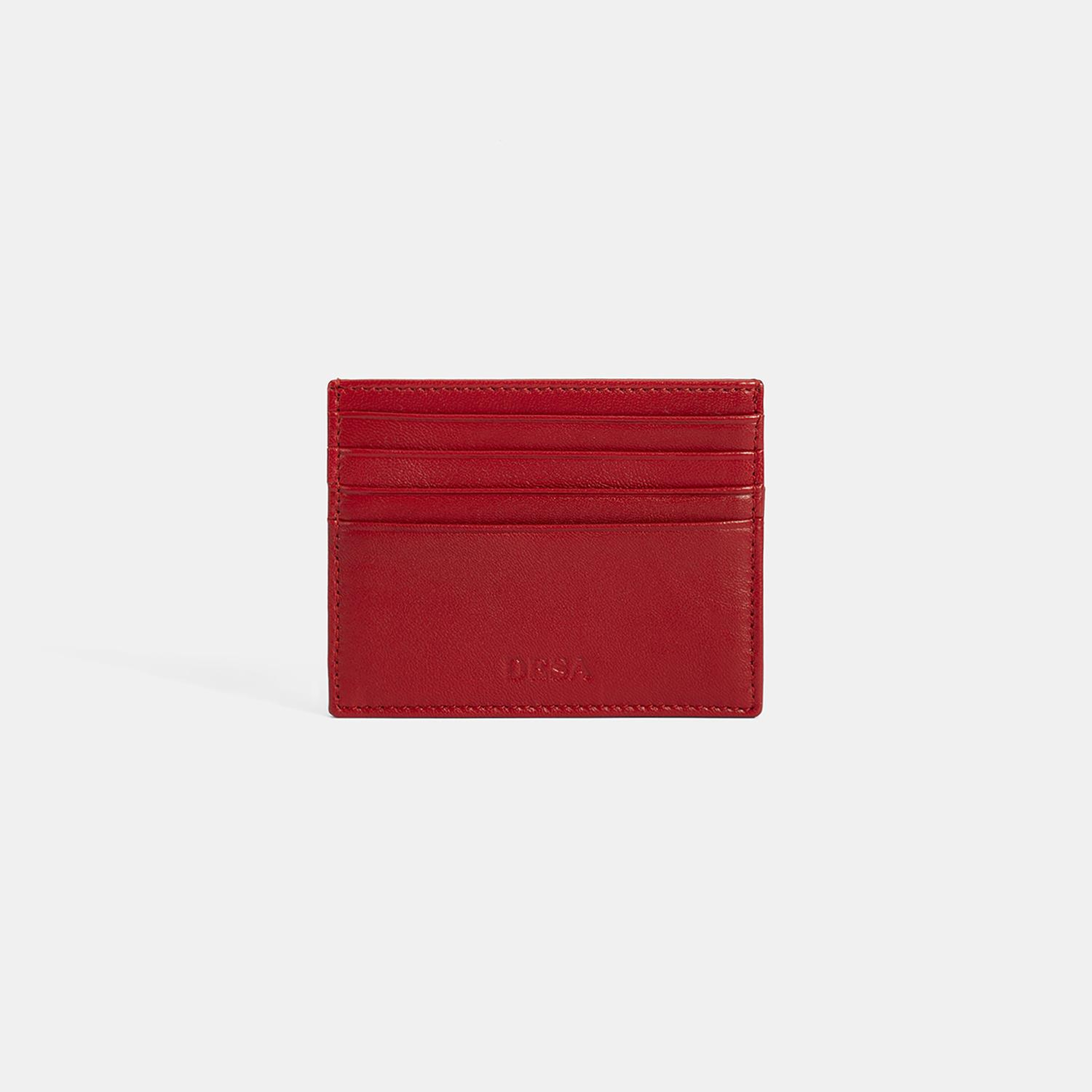 Kadın Kırmızı Deri Kartlık