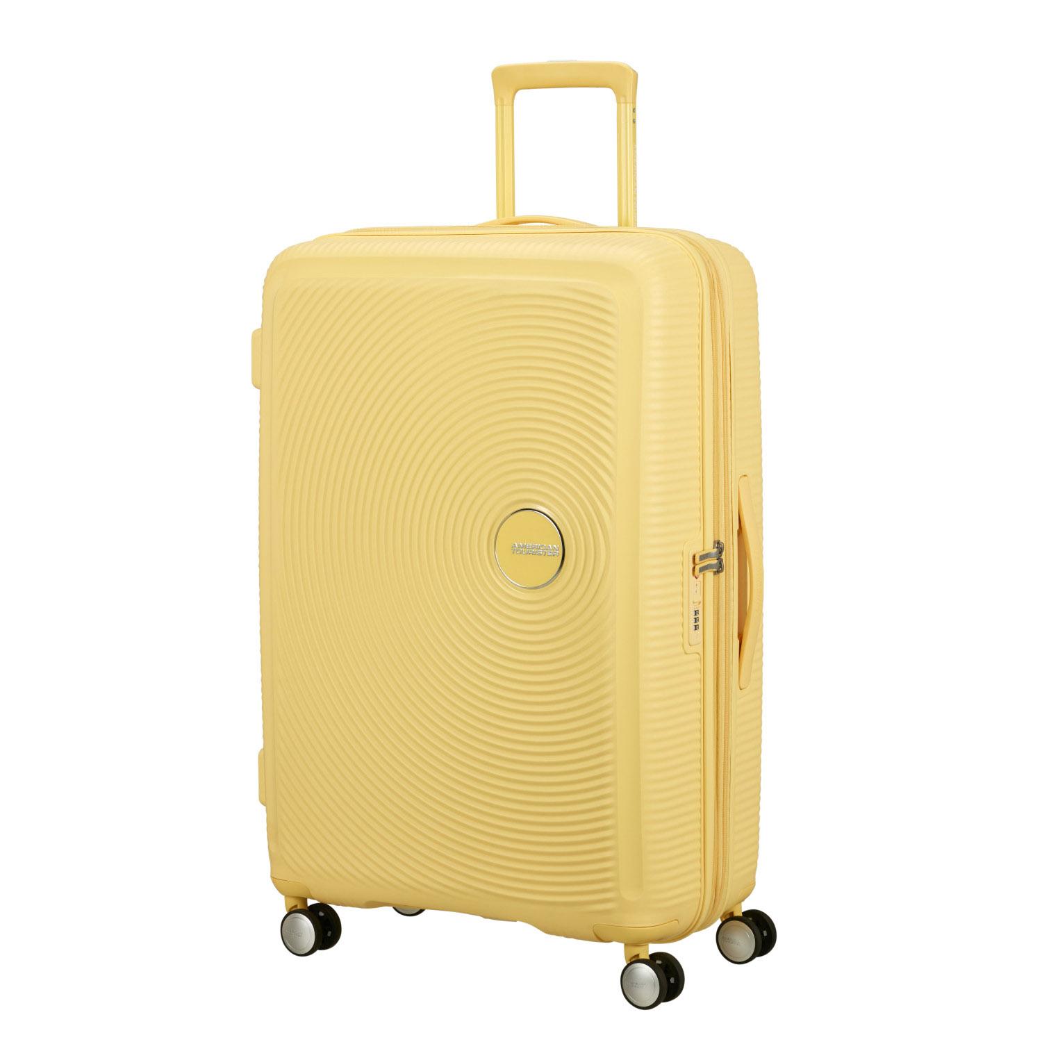 American Tourister Sarı Soundbox - Körüklü 77 cm Büyük Sert Valiz