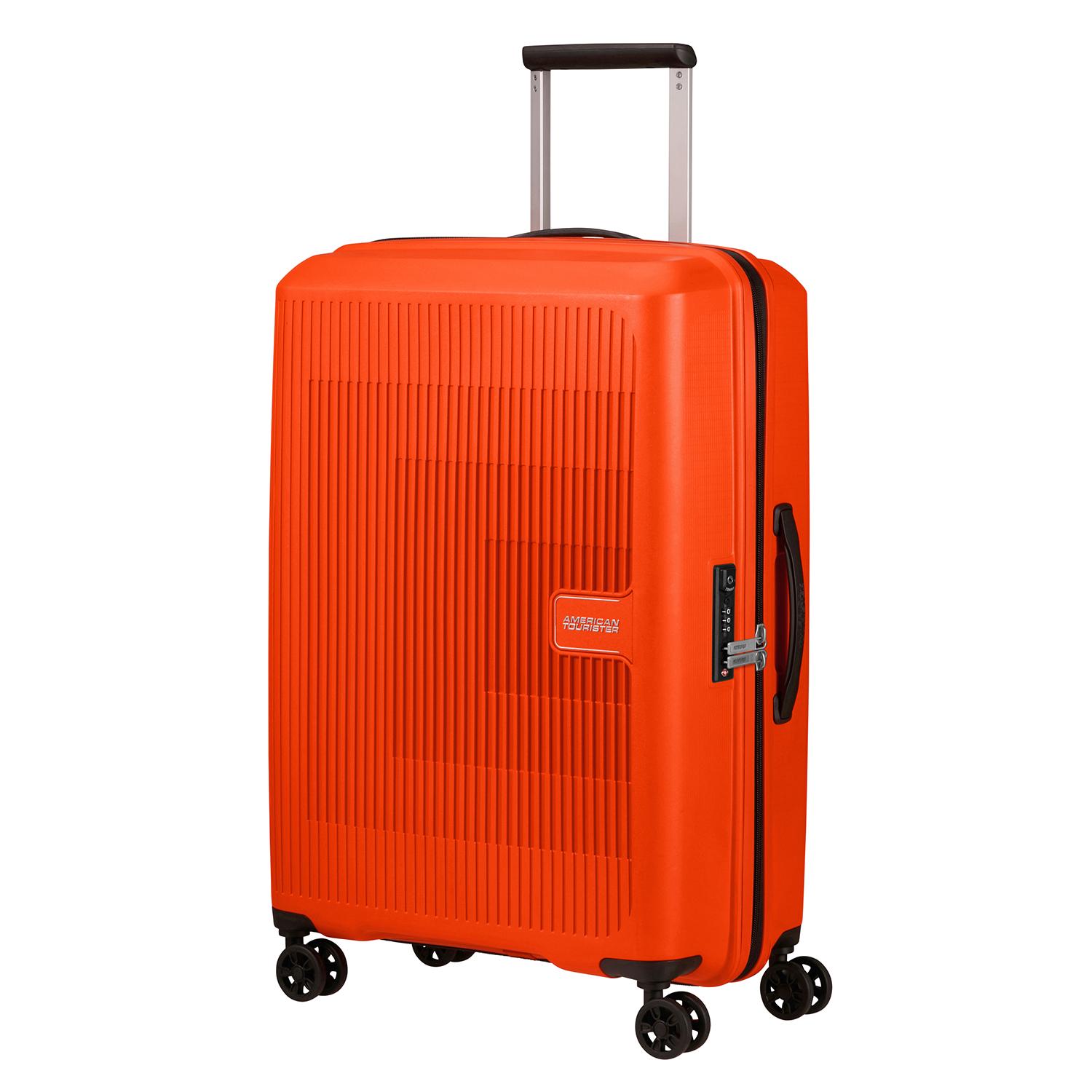 American Tourister Turuncu Aerostep - Spinner Körüklü 4 Tekerlekli Orta Boy Valiz 67 cm