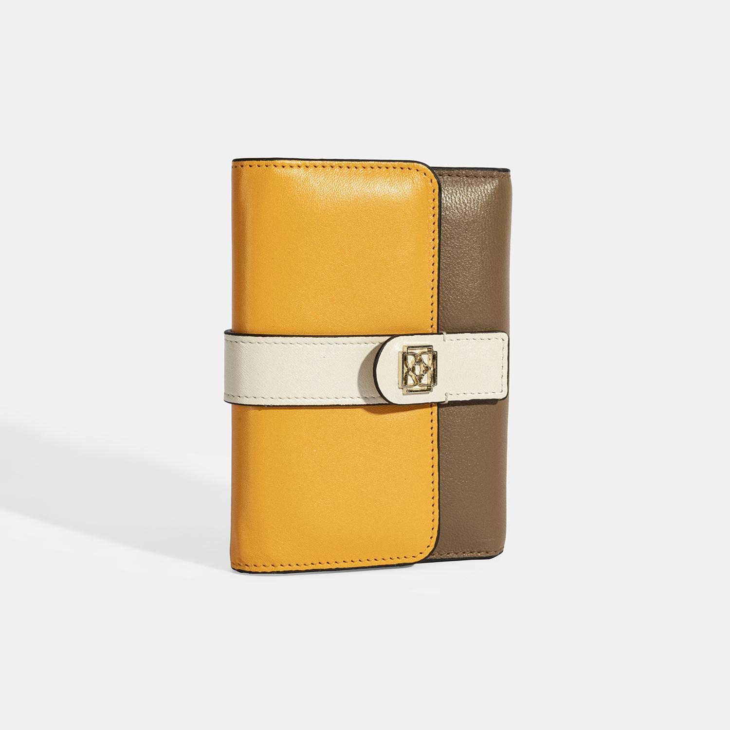 Kadın Turuncu / Kahve Deri Cüzdan