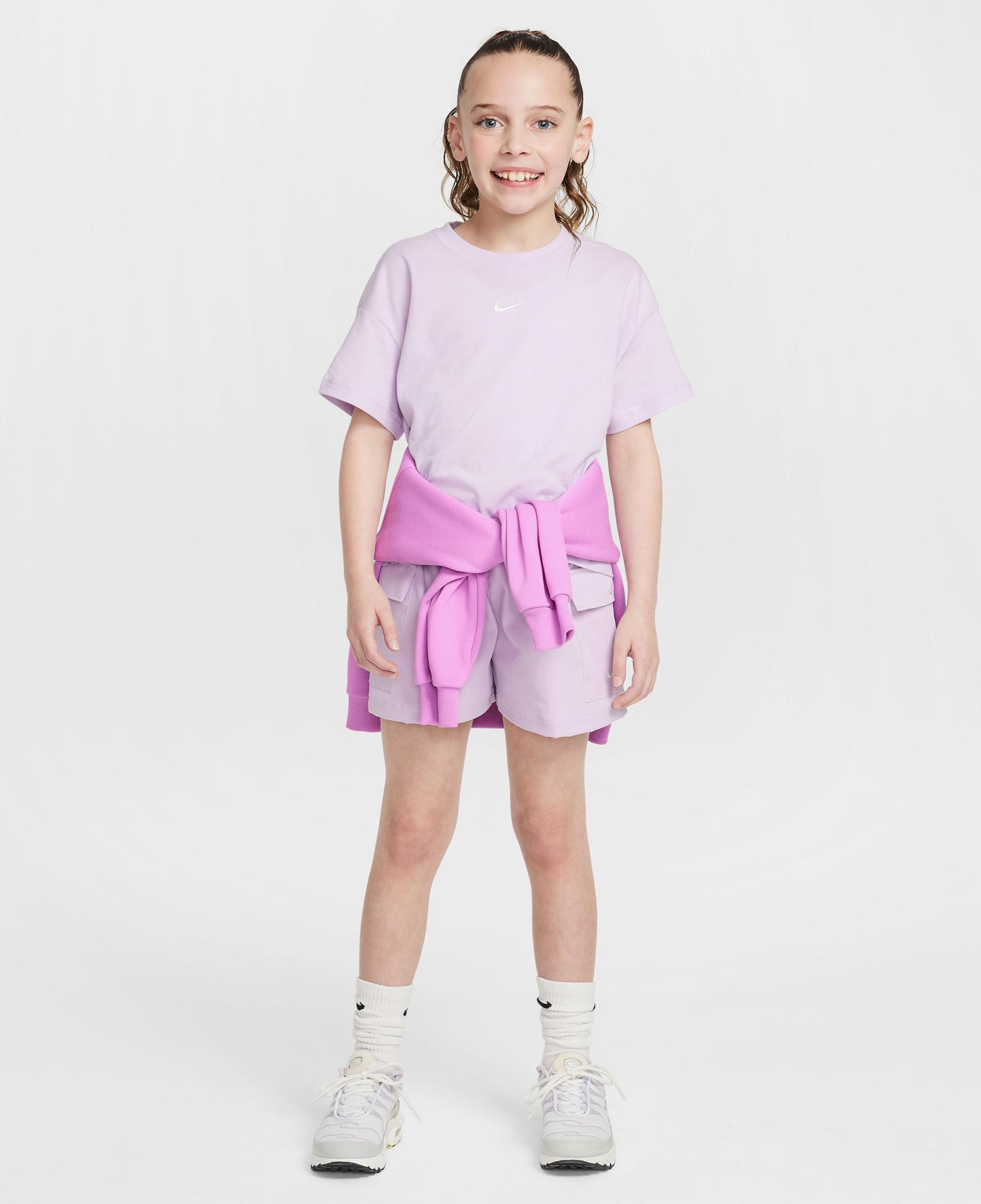 Nike Sportswear Boxy Essentials Çocuk Mor T-Shirt