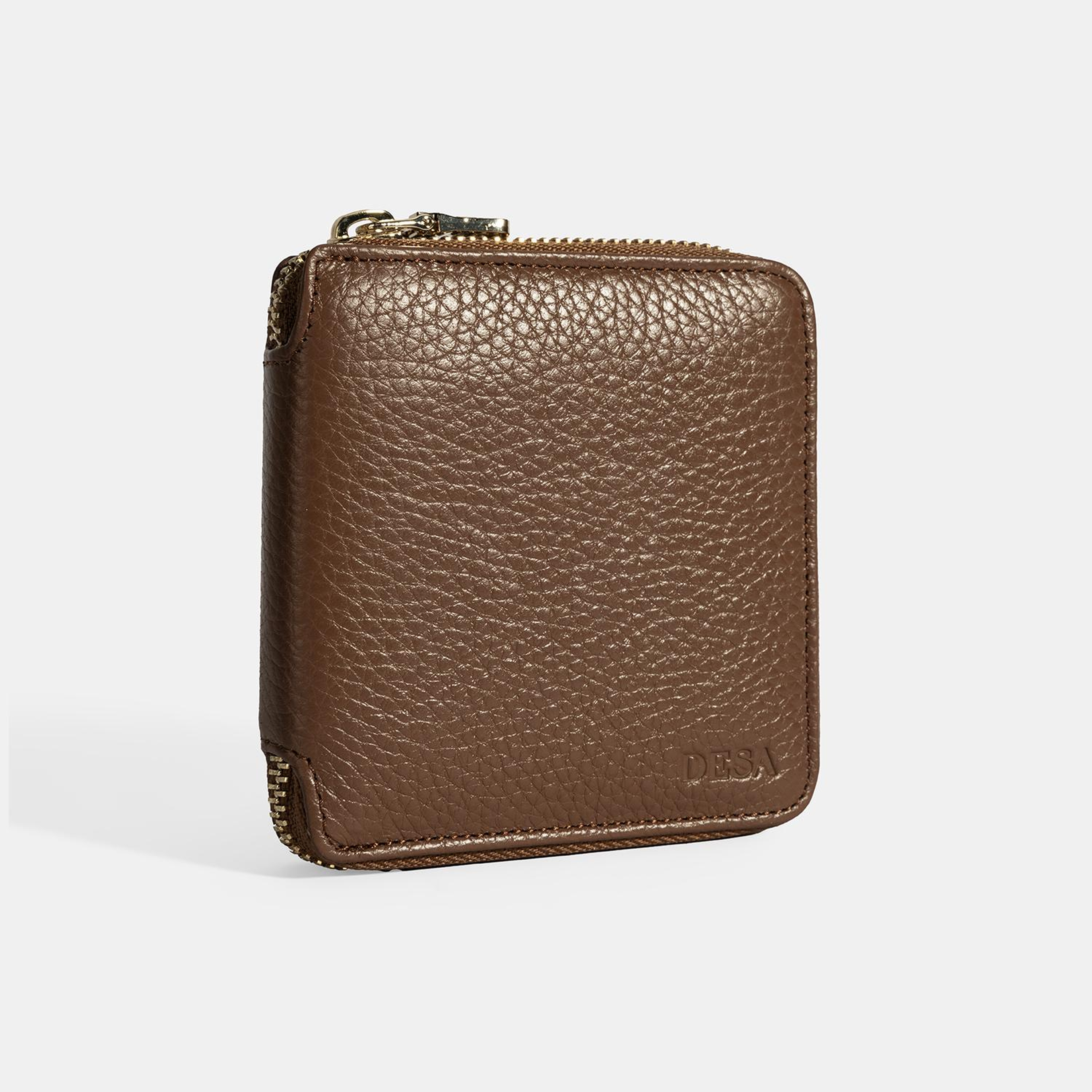 Kadın Kahve Fermuarlı Deri Cüzdan