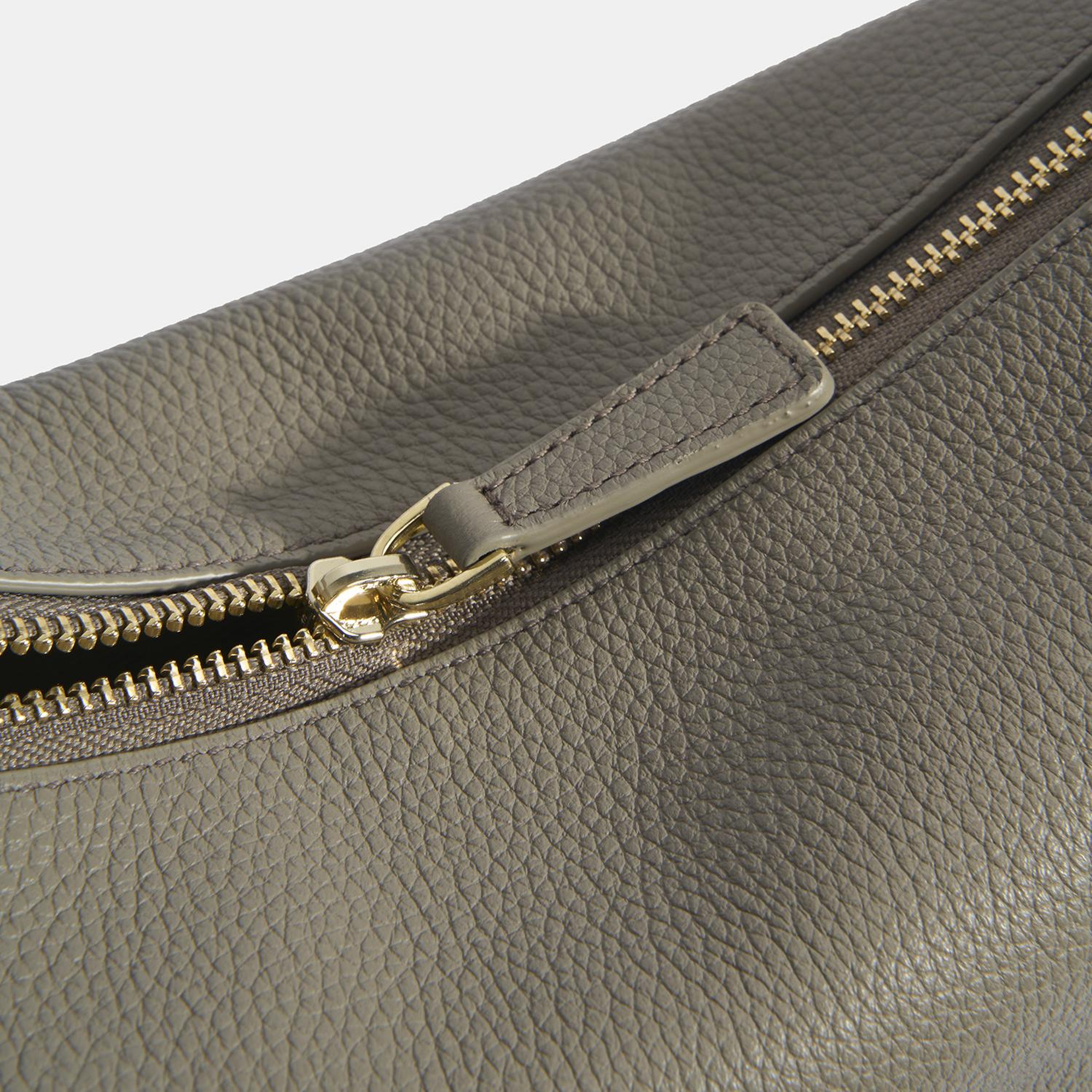 Kadın Gri Deri Omuz Çantası