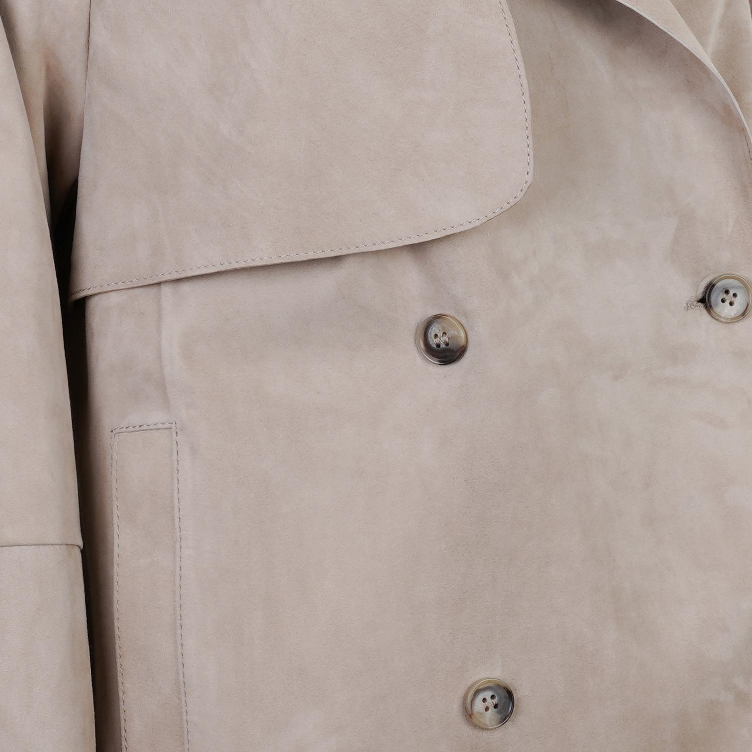 Abree Bej Kadın Süet Deri Ceket