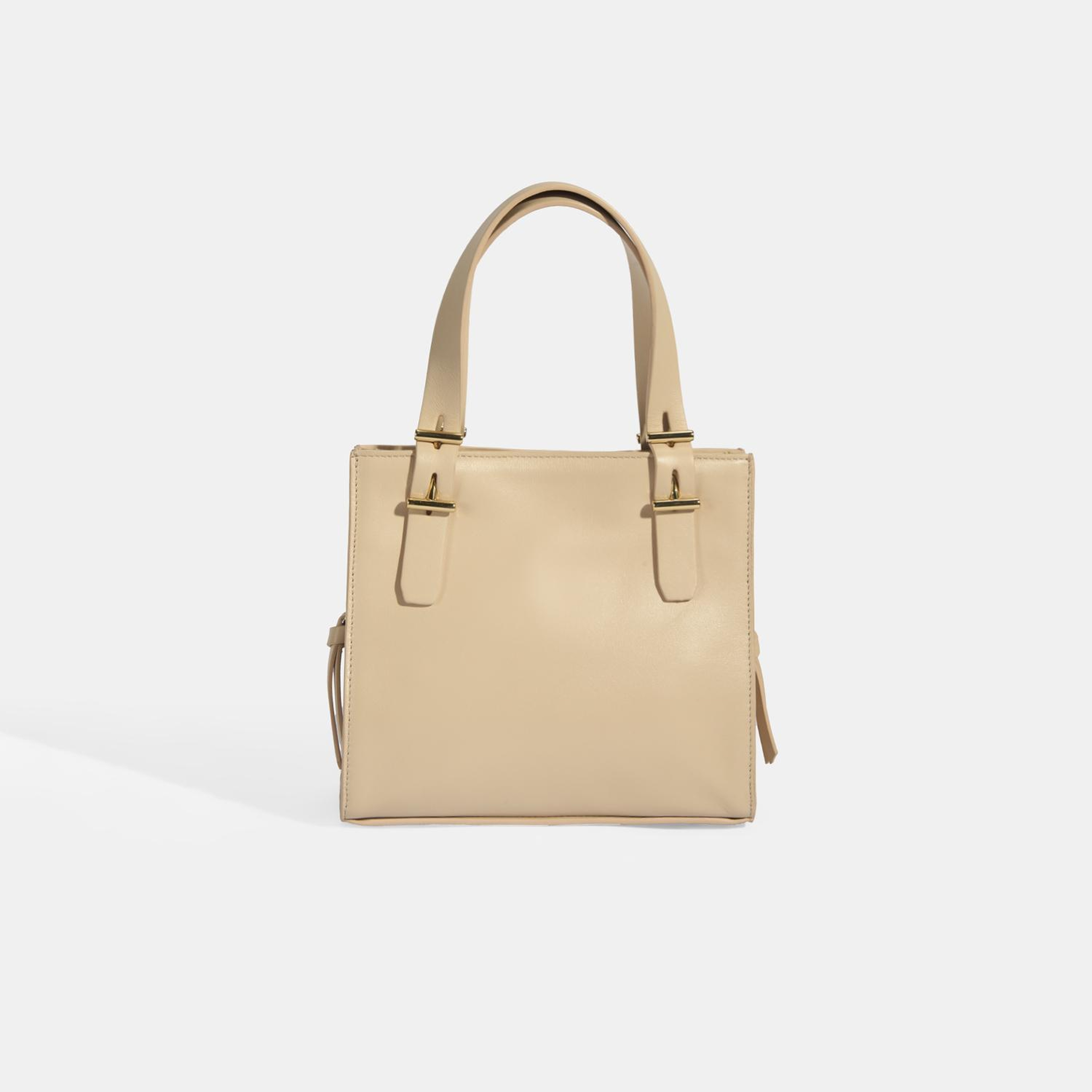 Kadın Bej Deri Omuz Çantası