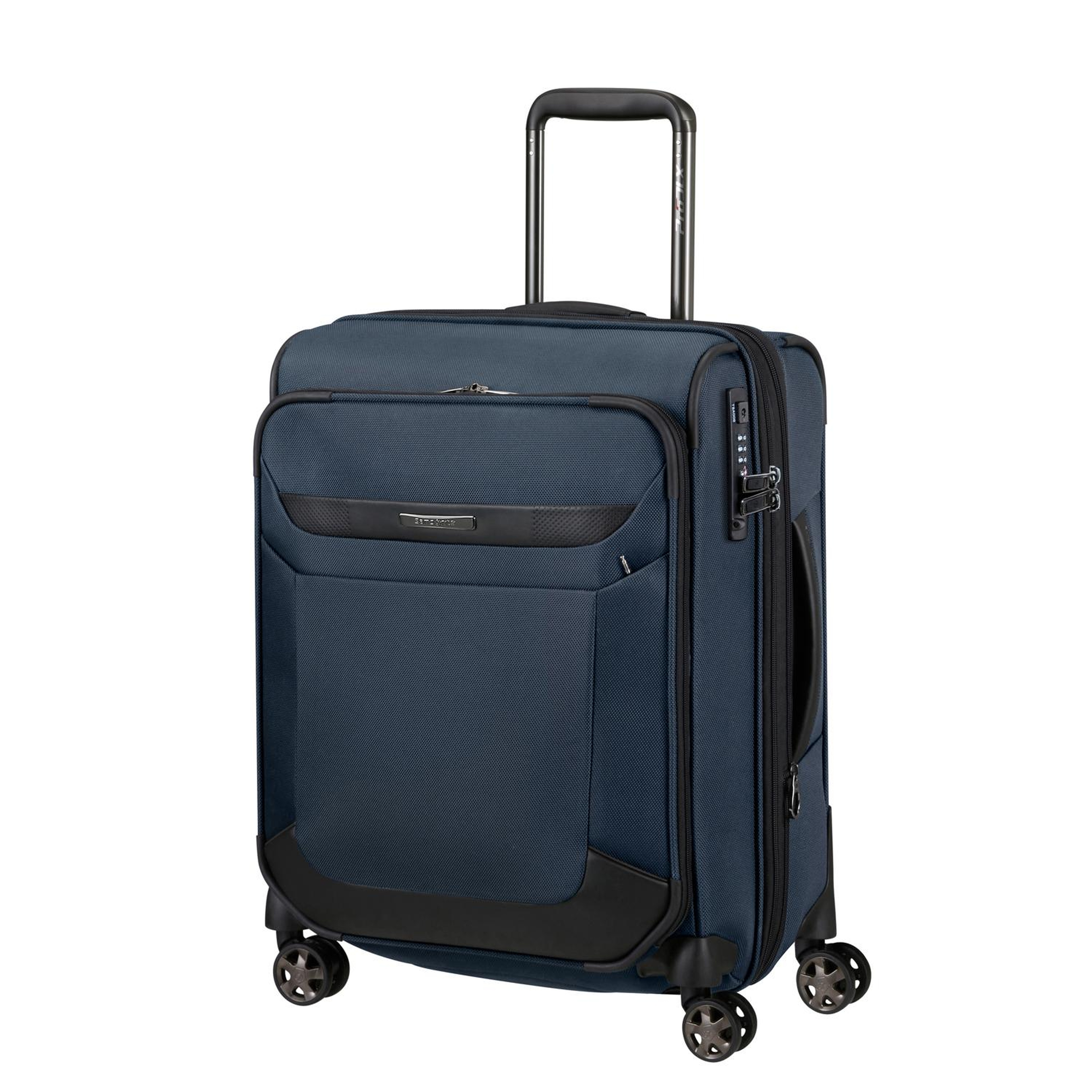 Samsonite Lacivert Pro-Dlx-6 Spinner - Körüklü 4 Tekerlekli Kabin Boy Valiz 55 cm