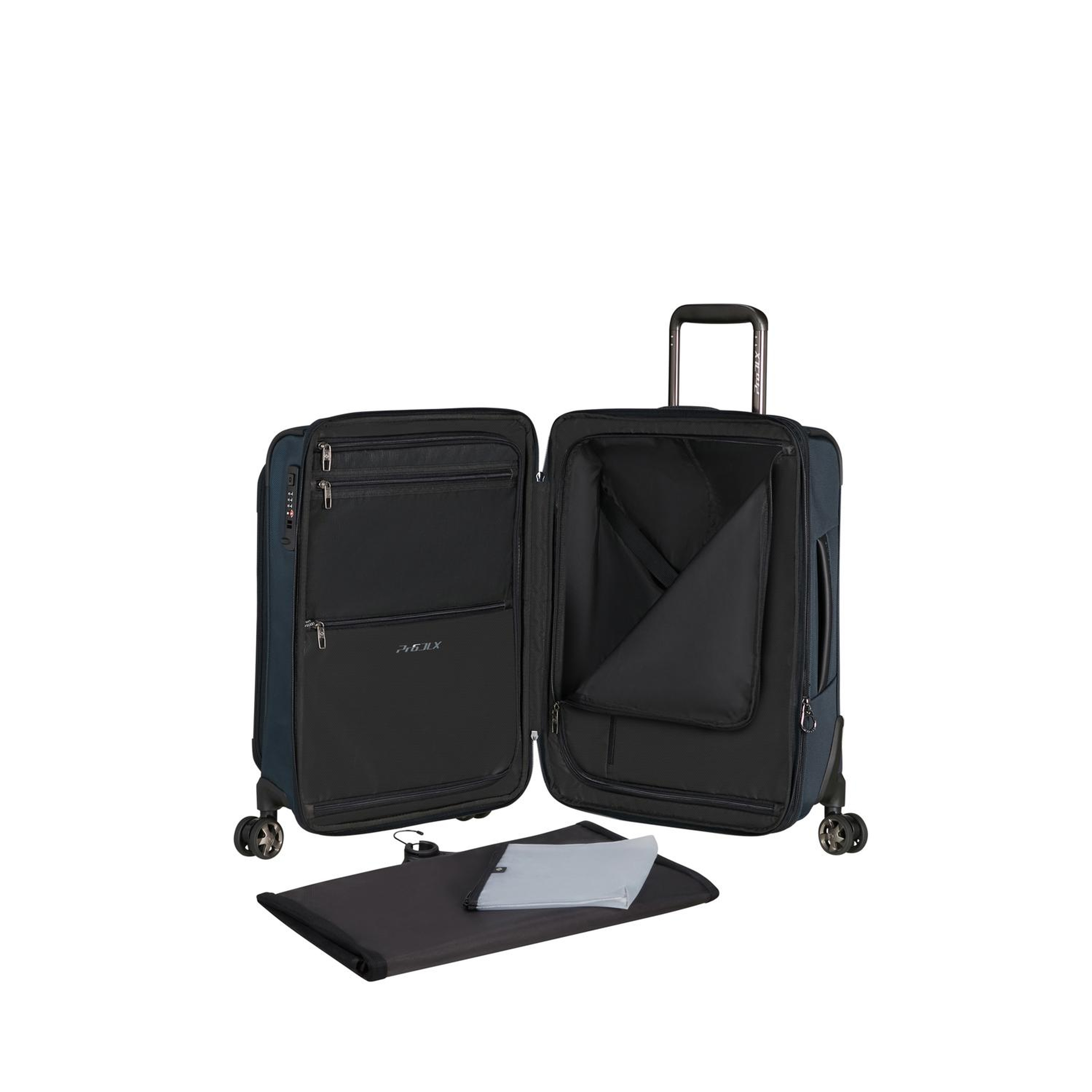 Samsonite Lacivert Pro-Dlx-6 Spinner - Körüklü 4 Tekerlekli Kabin Boy Valiz 55 cm