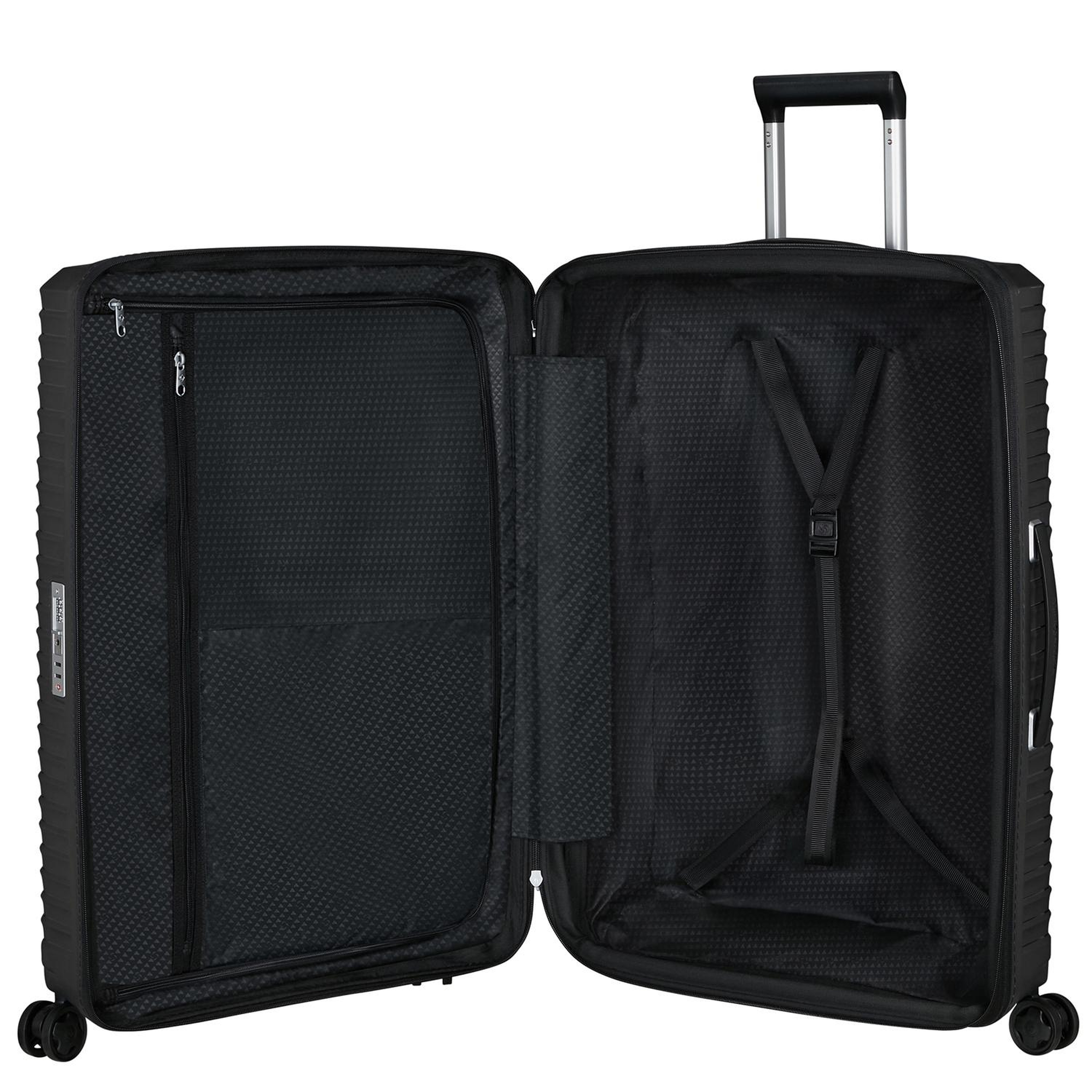 Samsonite Siyah Spinner Upscape Körüklü 4 Tekerlekli 68 cm Orta Boy Valiz