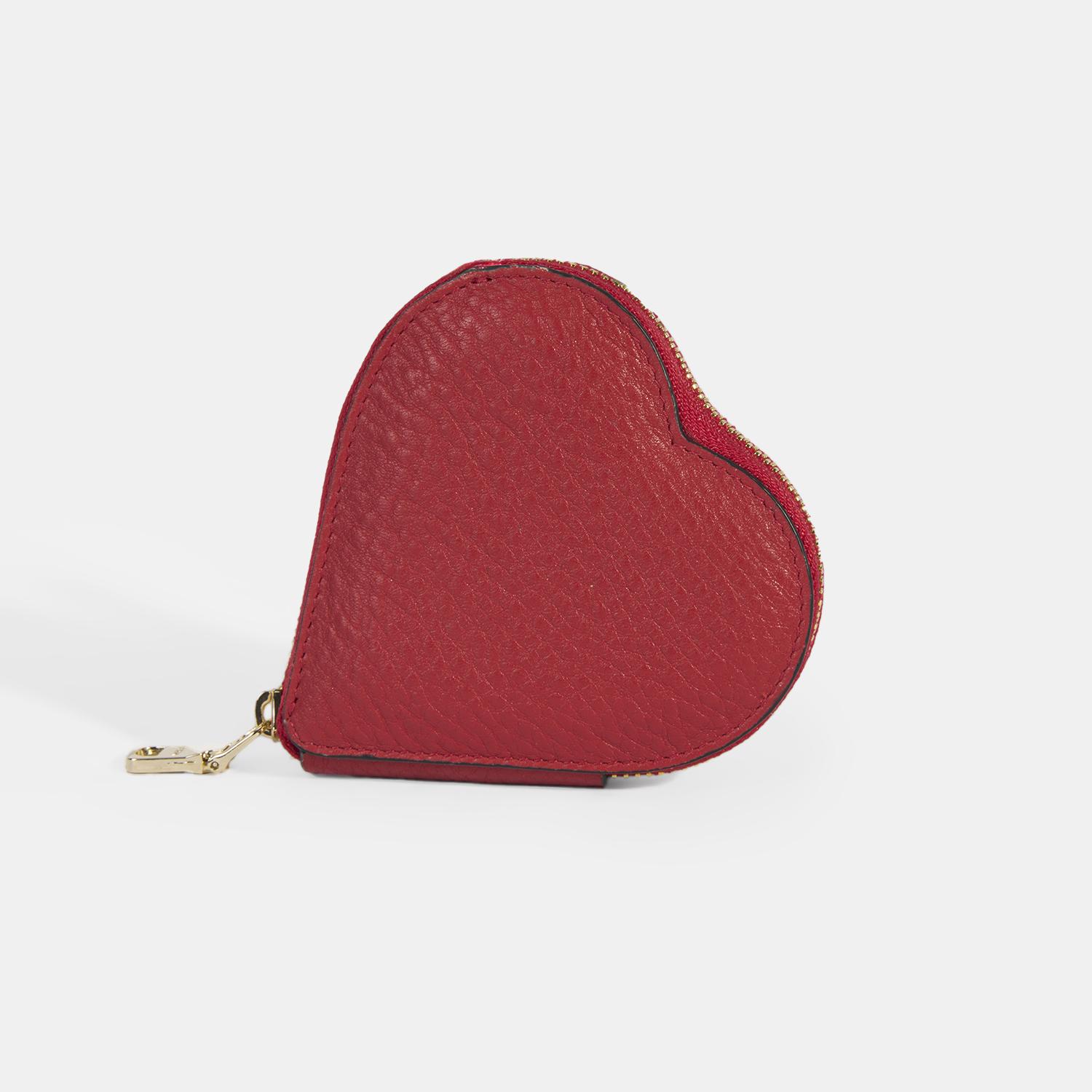 Yelena Kalpli Kırmızı Deri Cüzdan