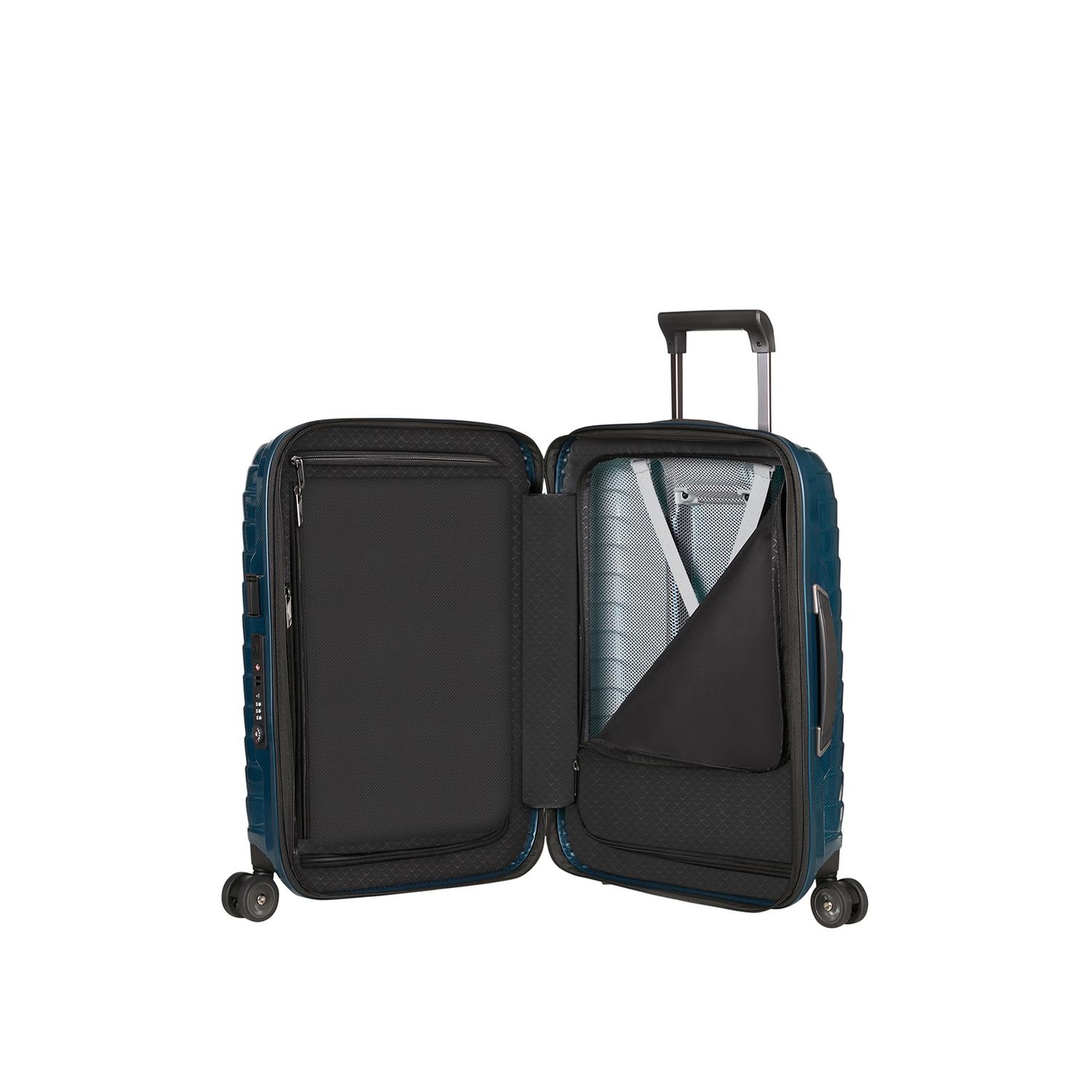 Samsonite Lacivert Proxis - Spinner 4 Tekerlekli Körüklü Kabin Boy Valiz 55cm