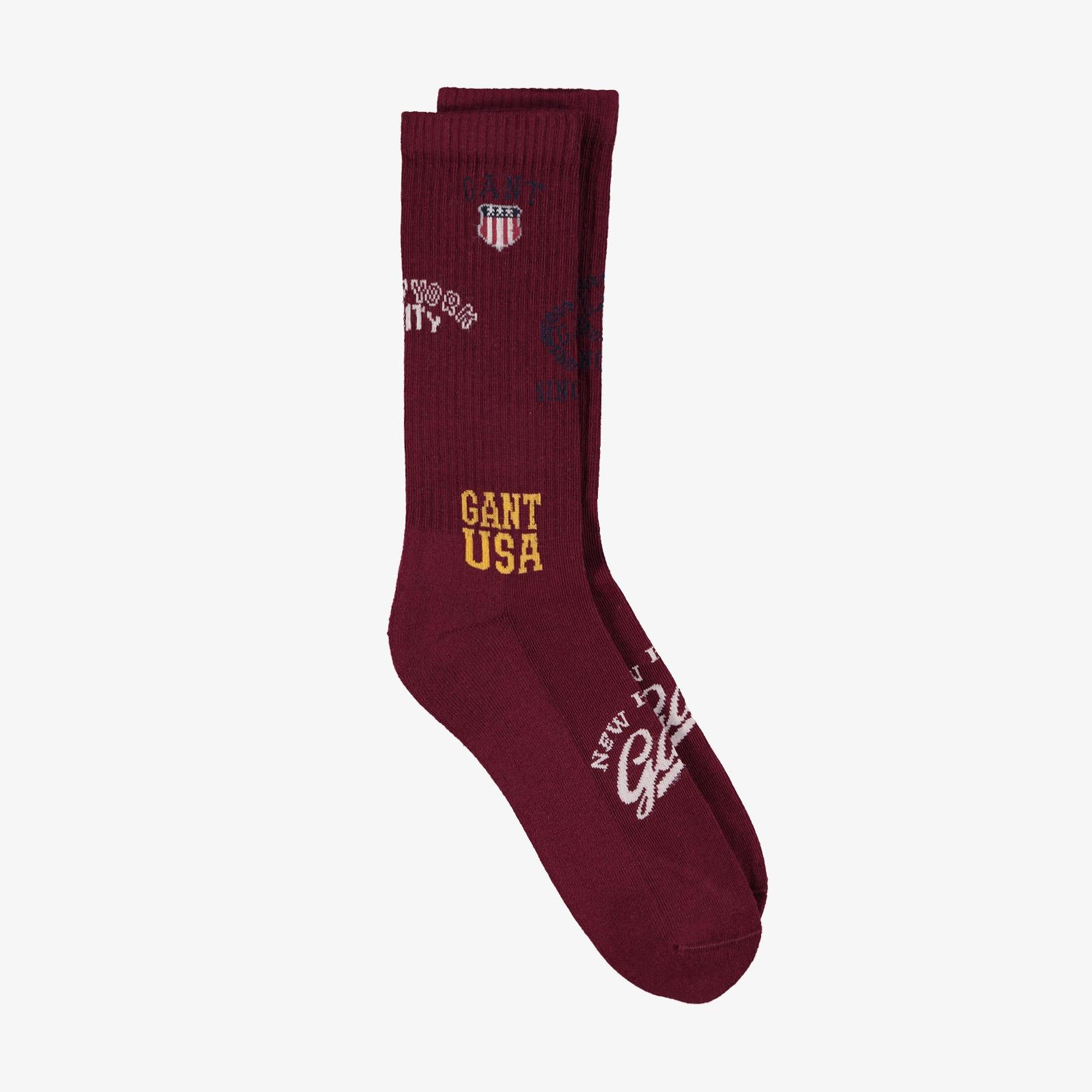 GANT Unisex Bordo Standart Fit  Çorap