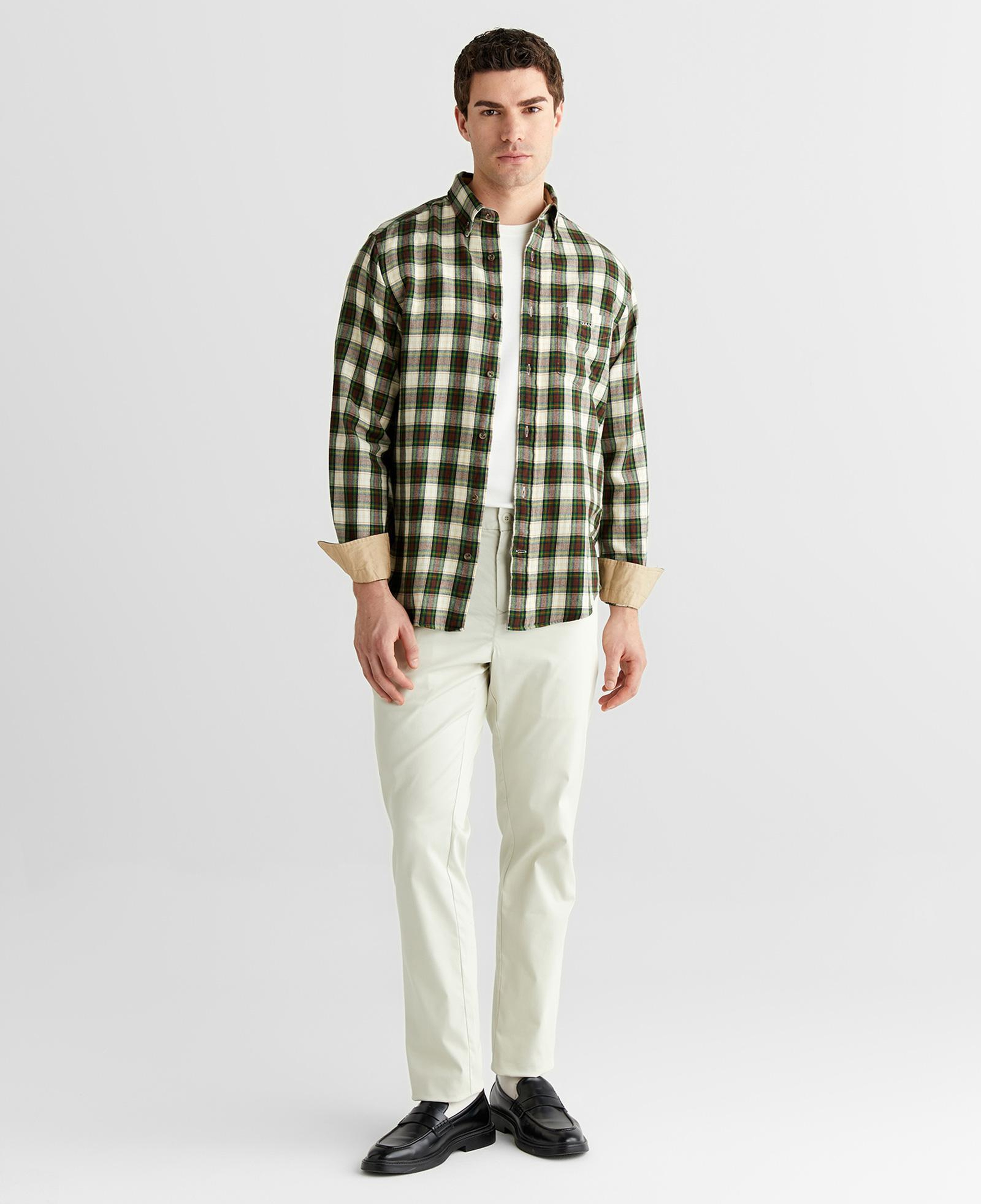 GANT Erkek Krem Regular Fit Düğmeli Gömlek