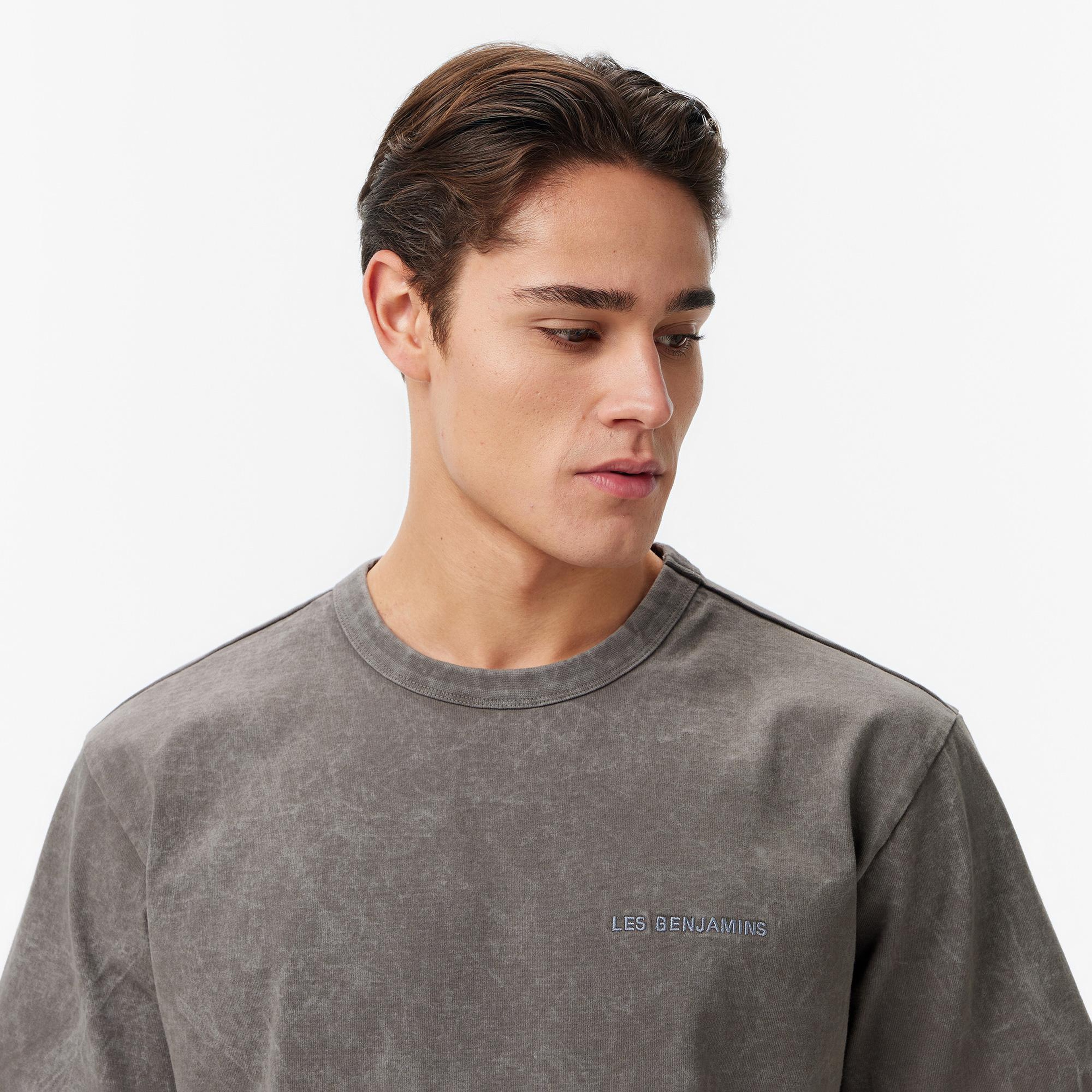 Les Benjamins Relaxed Fit Erkek Gri T-Shirt