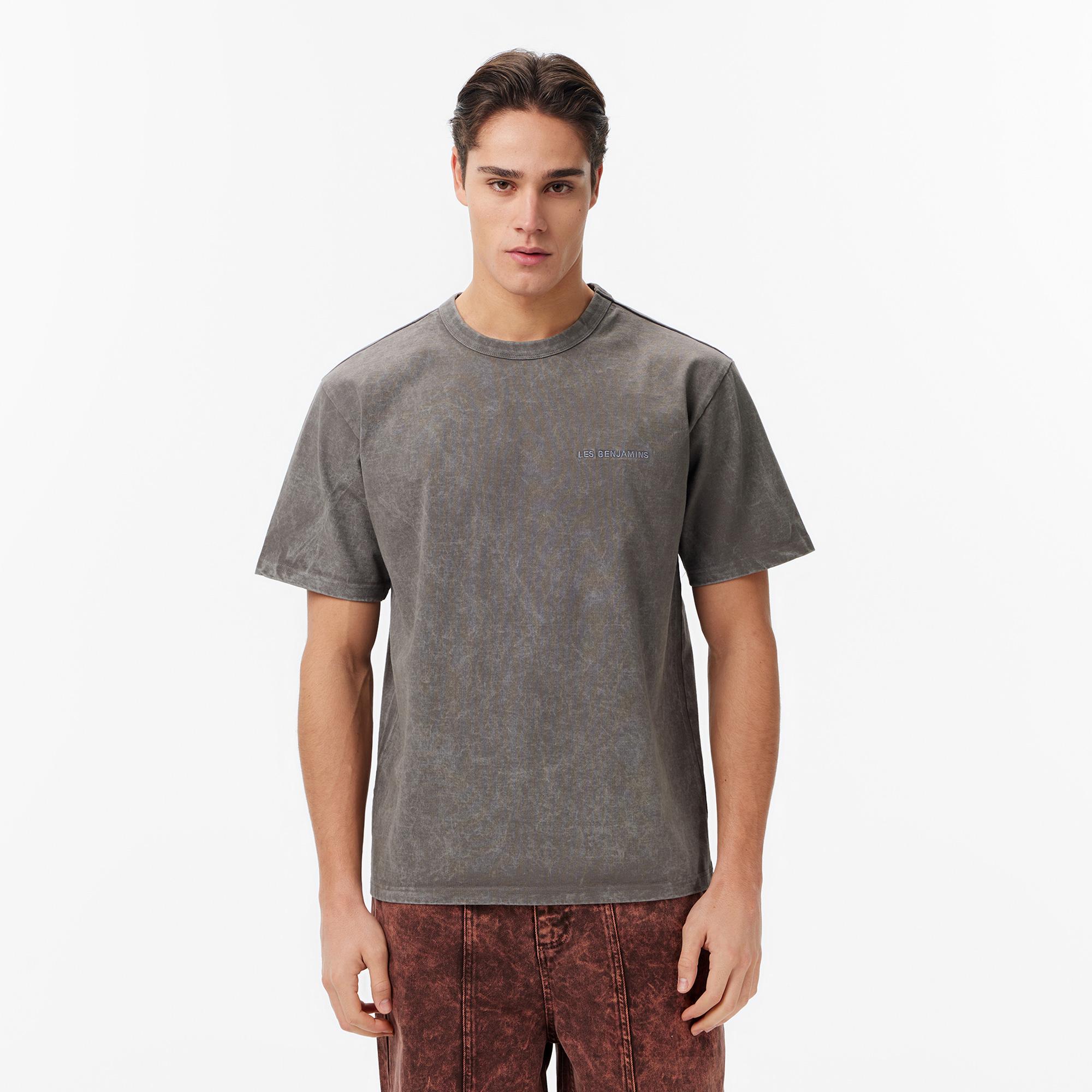 Les Benjamins Relaxed Fit Erkek Gri T-Shirt