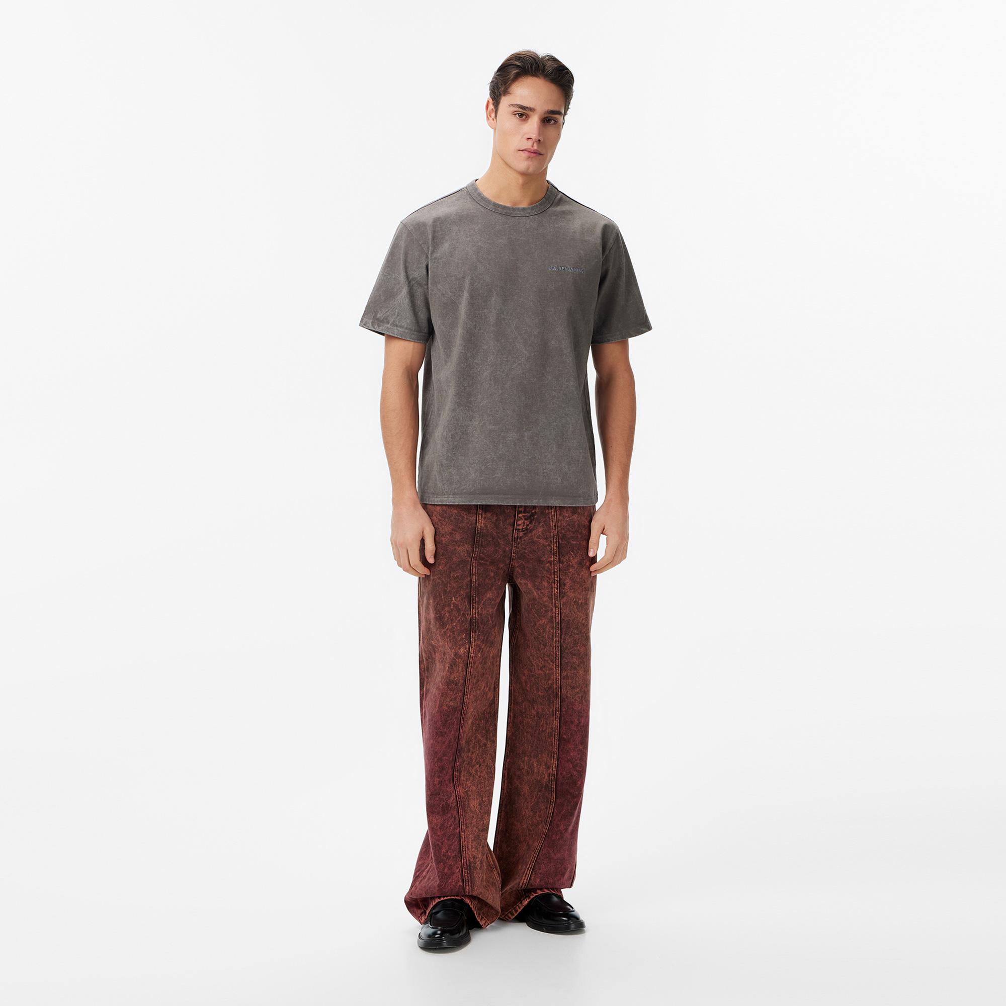 Les Benjamins Relaxed Fit Erkek Gri T-Shirt