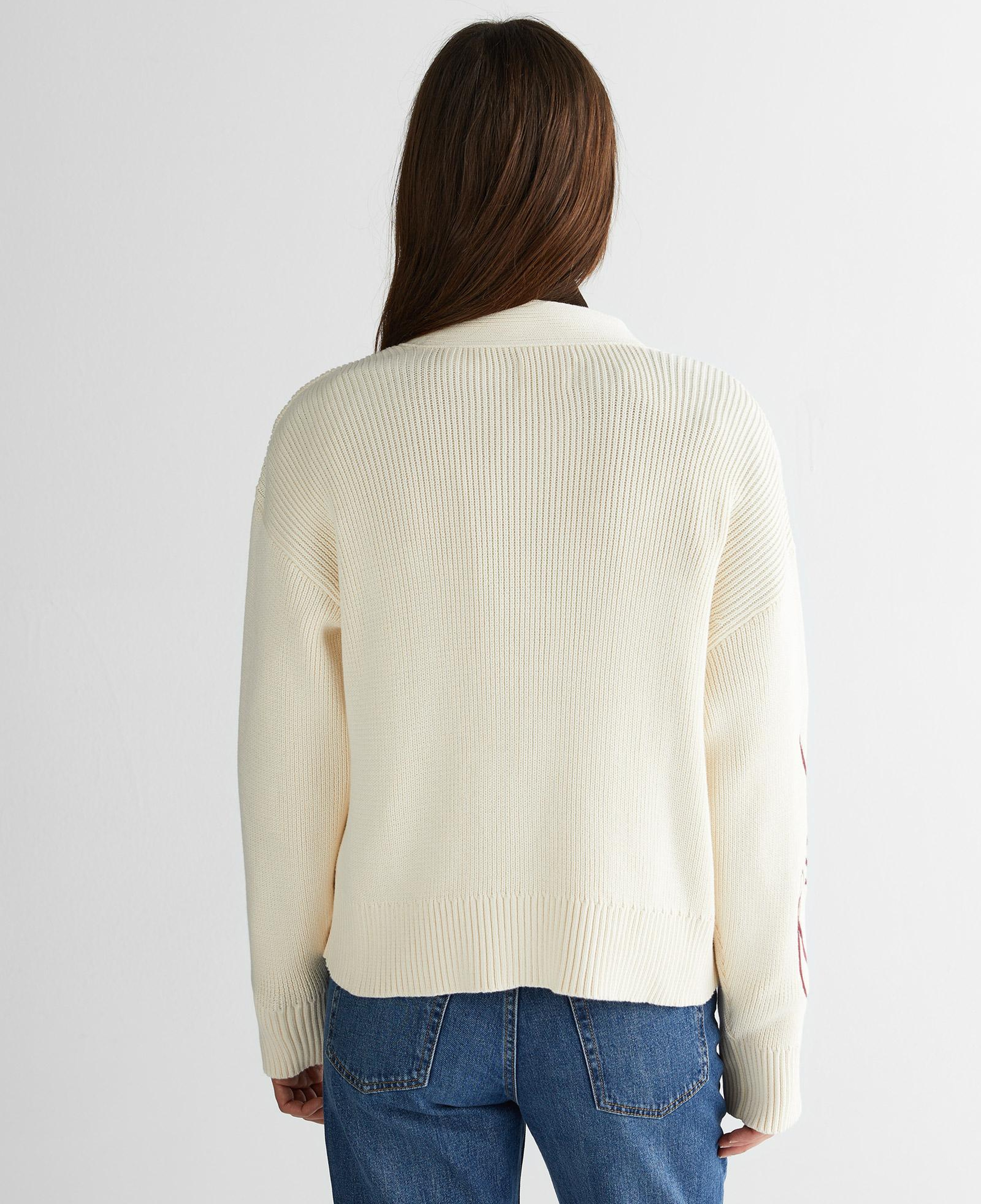 GANT Kadın Krem Relaxed Fit Triko Hırka