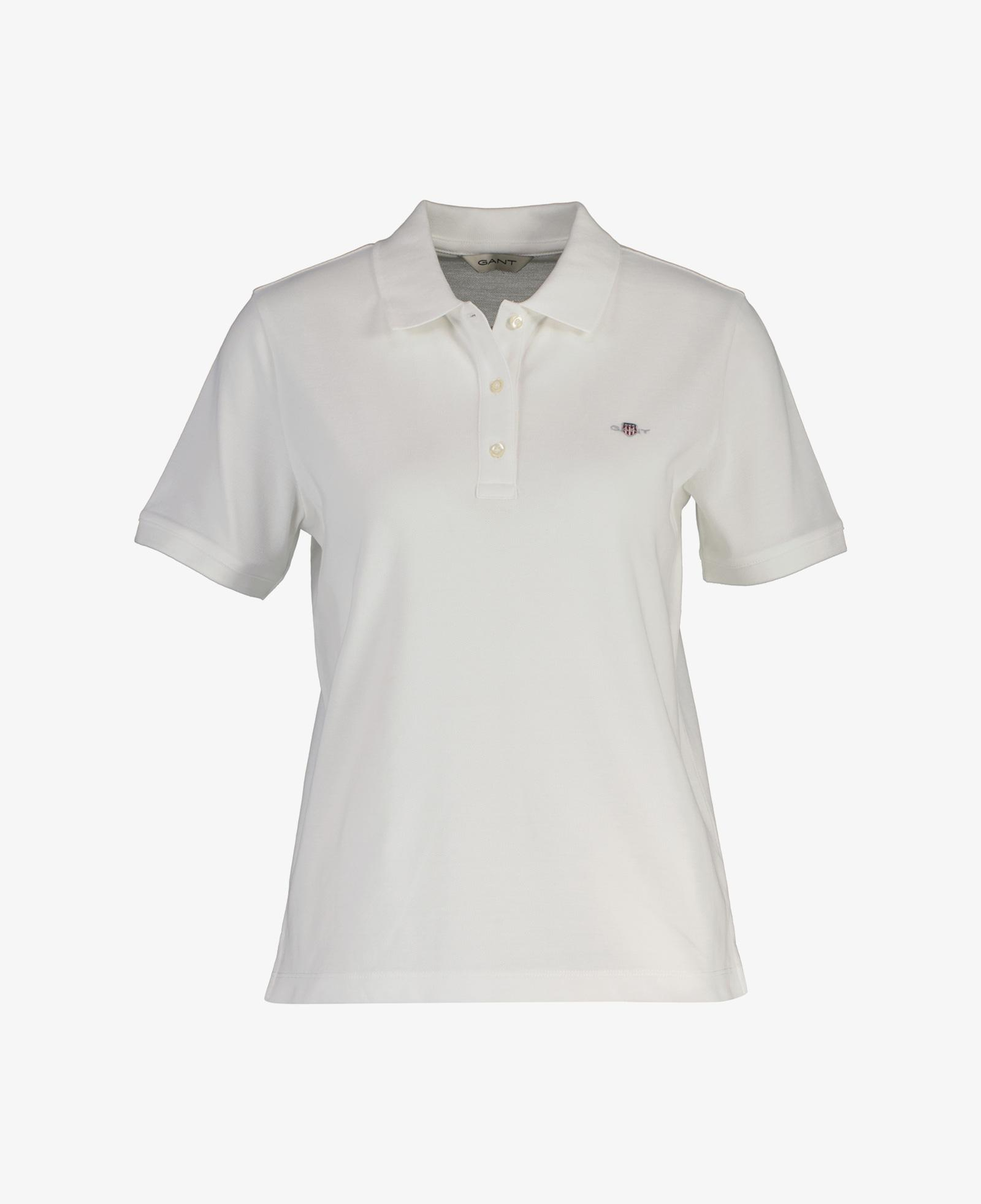 GANT Kadın Beyaz Regular Fit Logolu Polo Yaka T-Shirt
