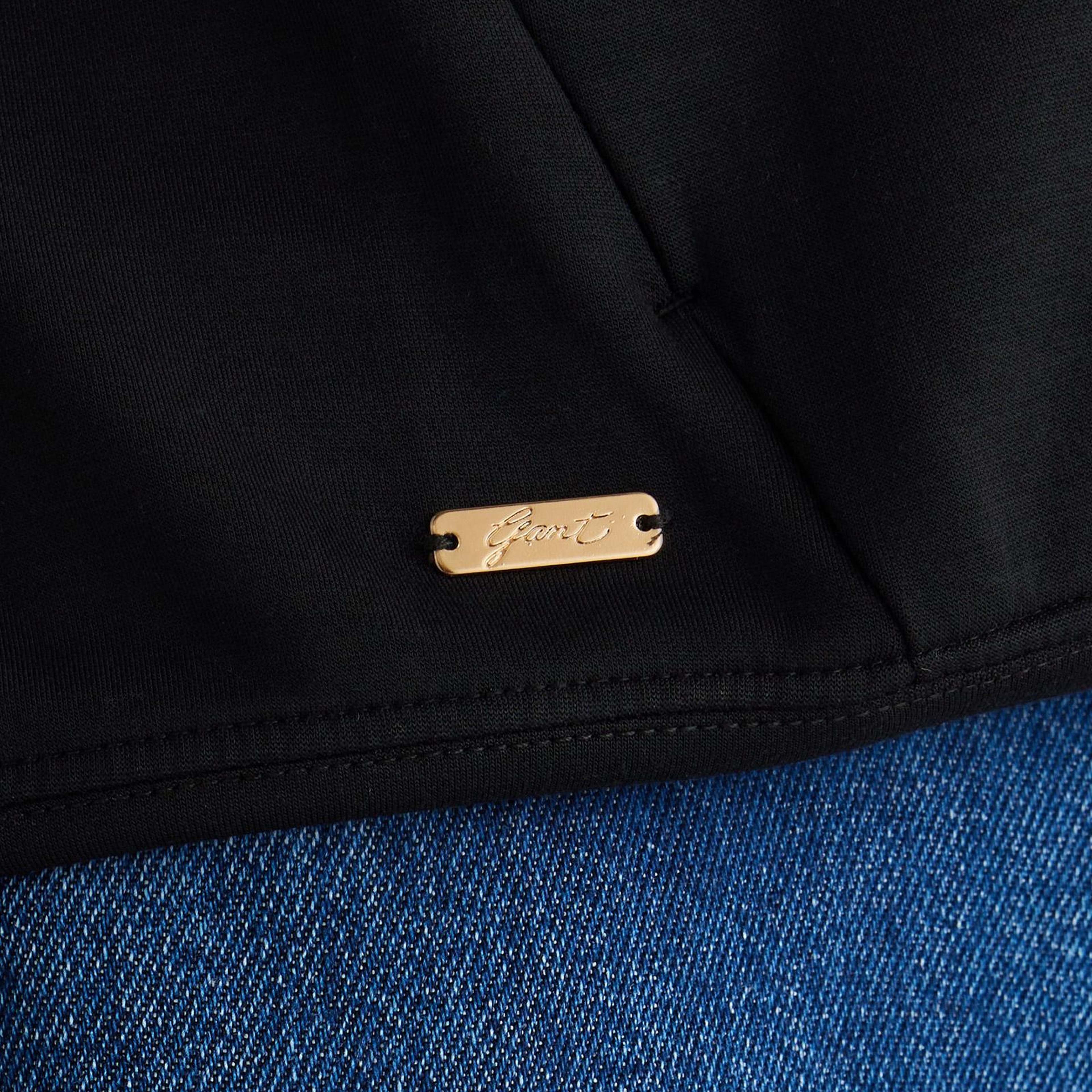 GANT Kadın Siyah Regular Fit Fermuarlı Sweatshirt