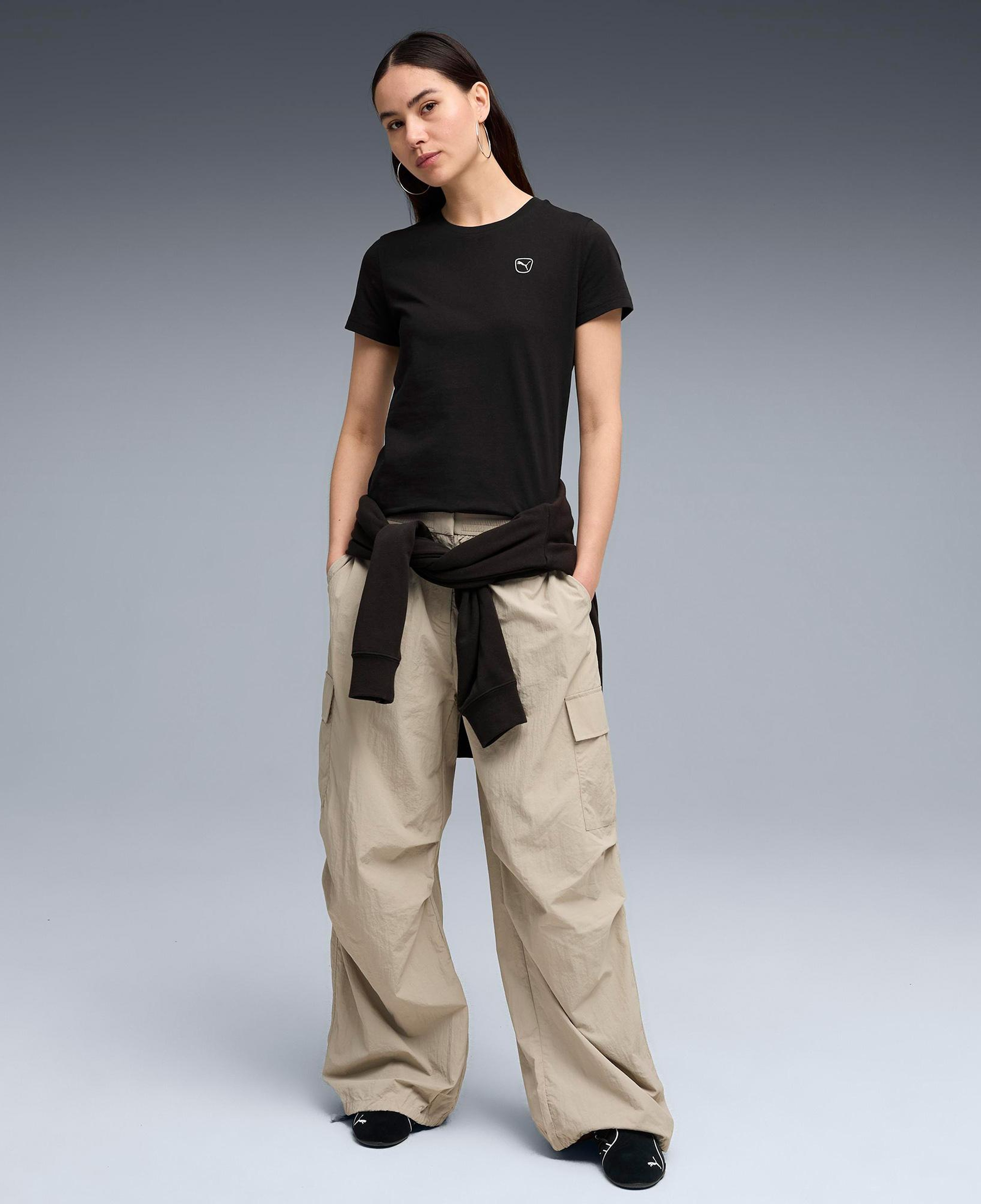 Puma Ess Elevated Tk Kadın Siyah T-Shirt