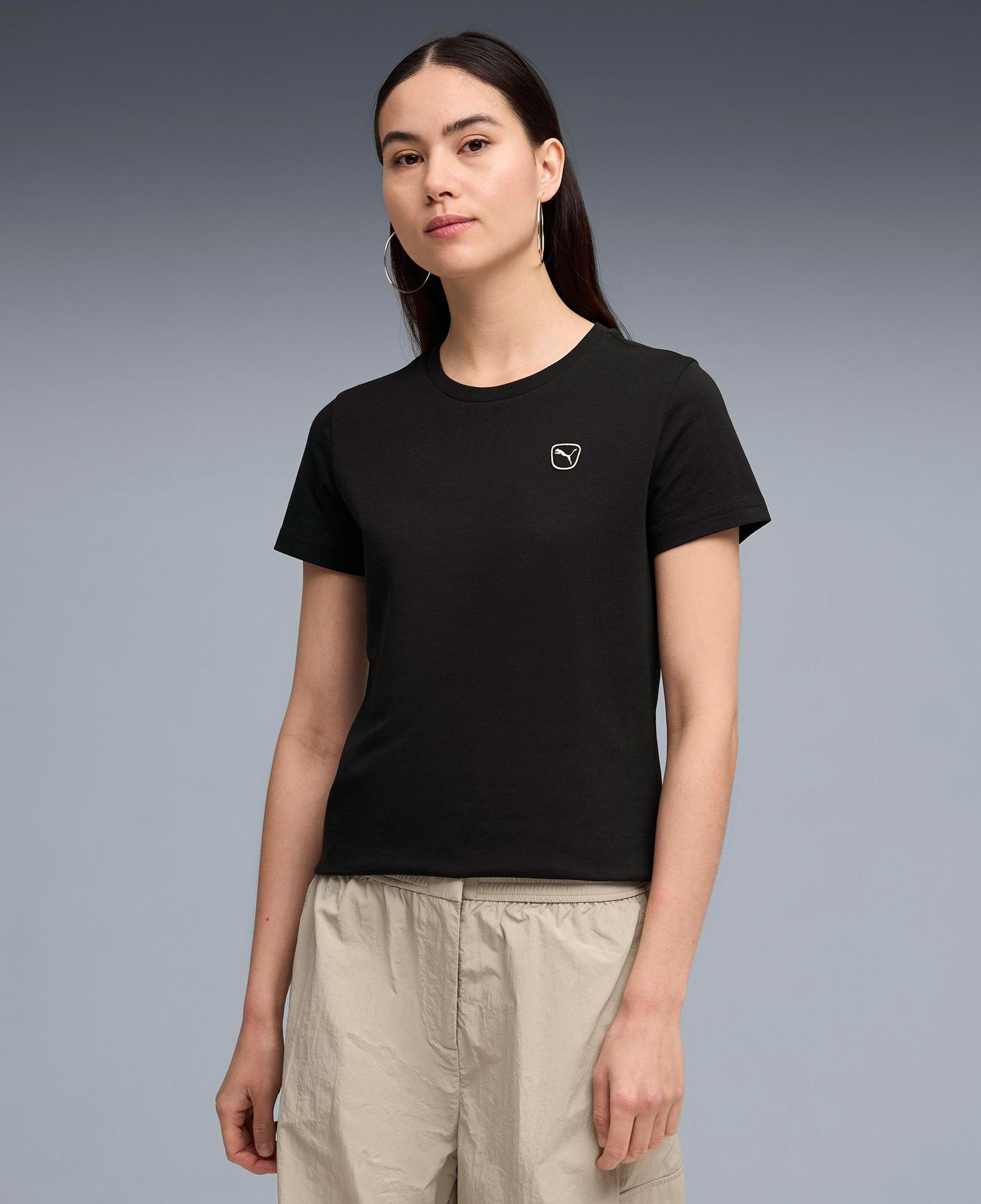 Puma Ess Elevated Tk Kadın Siyah T-Shirt