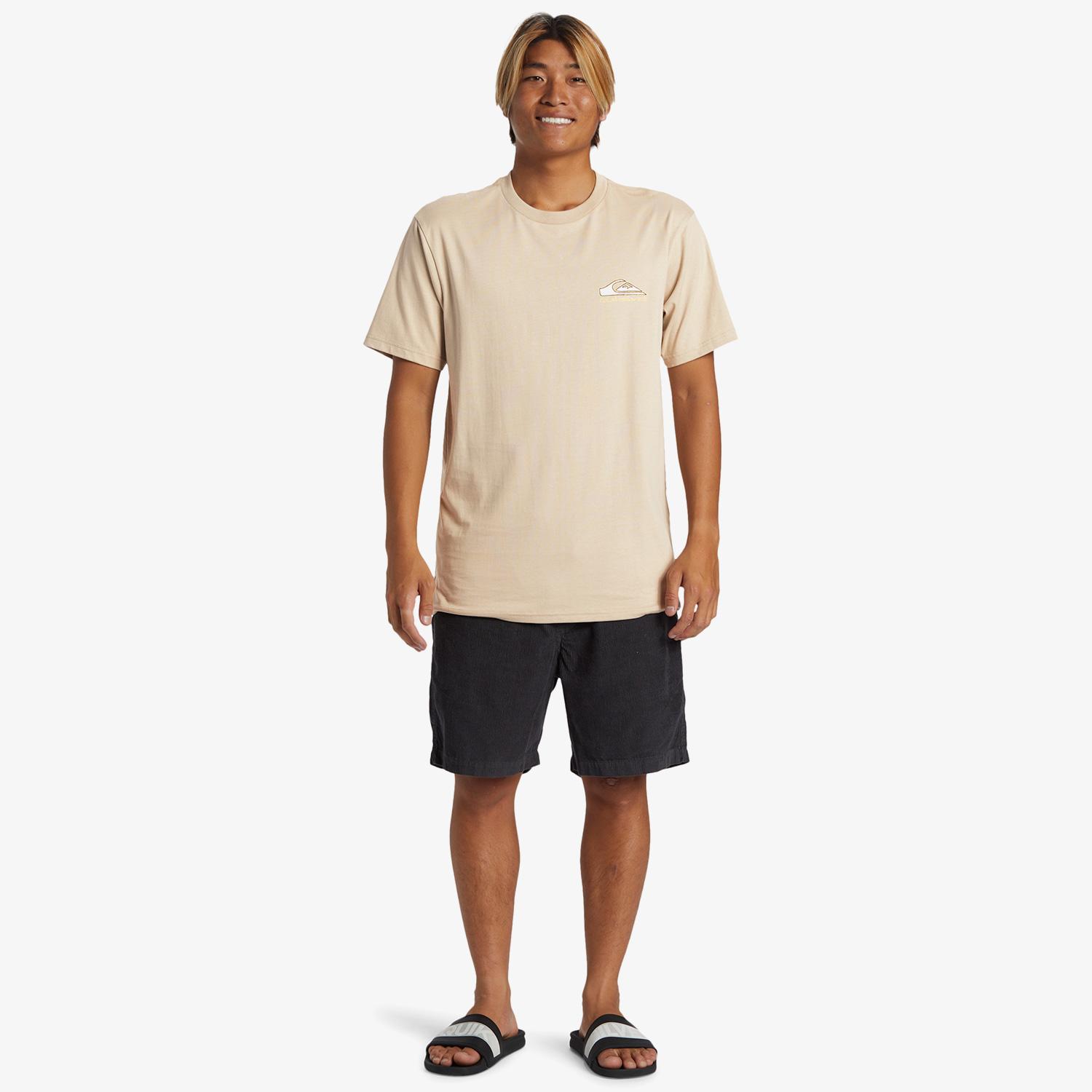 Quiksilver Step Up Erkek Kahverengi Günlük T-Shirt