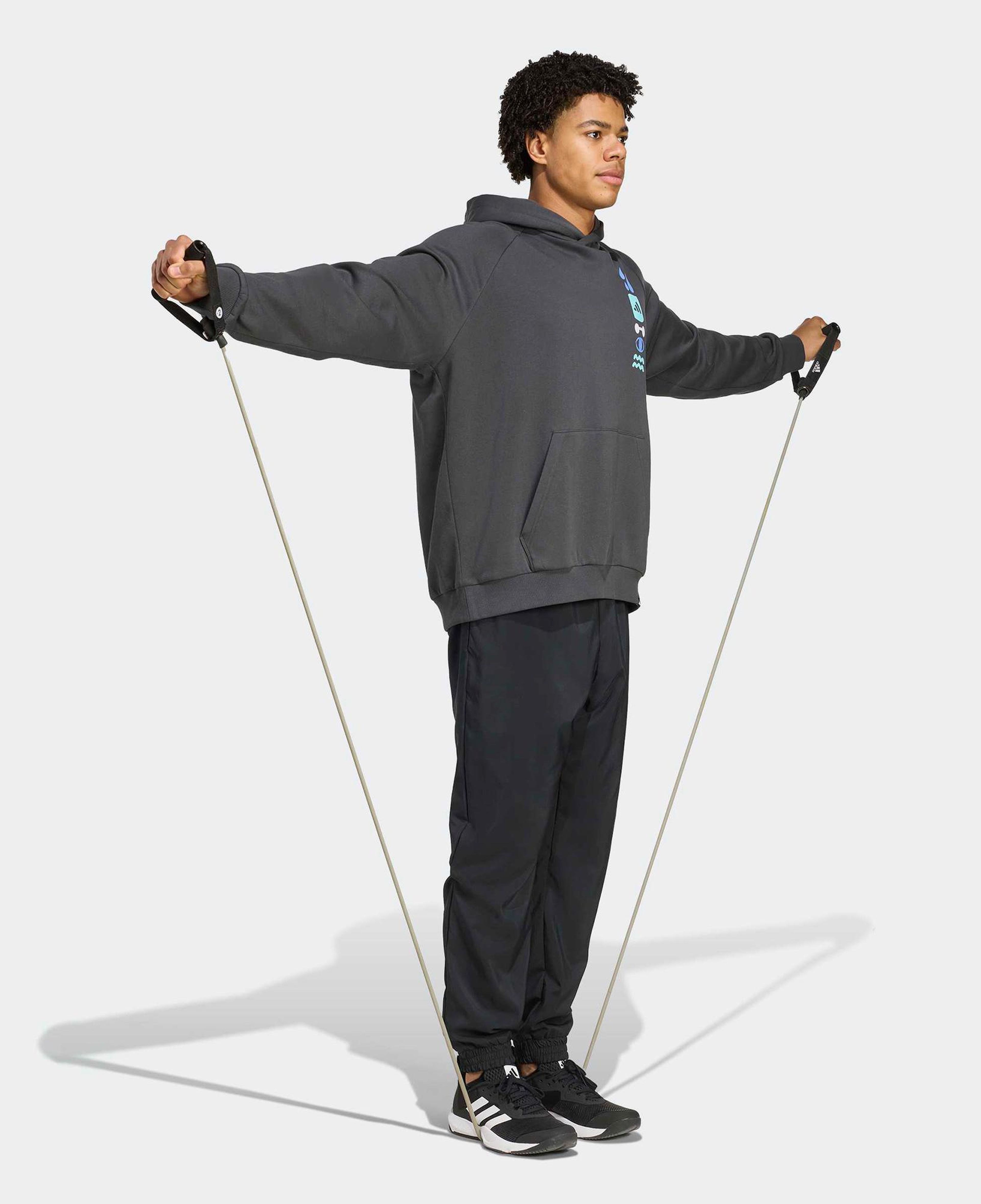 adidas Power Graphic Erkek Gri Antrenman Sweatshirt