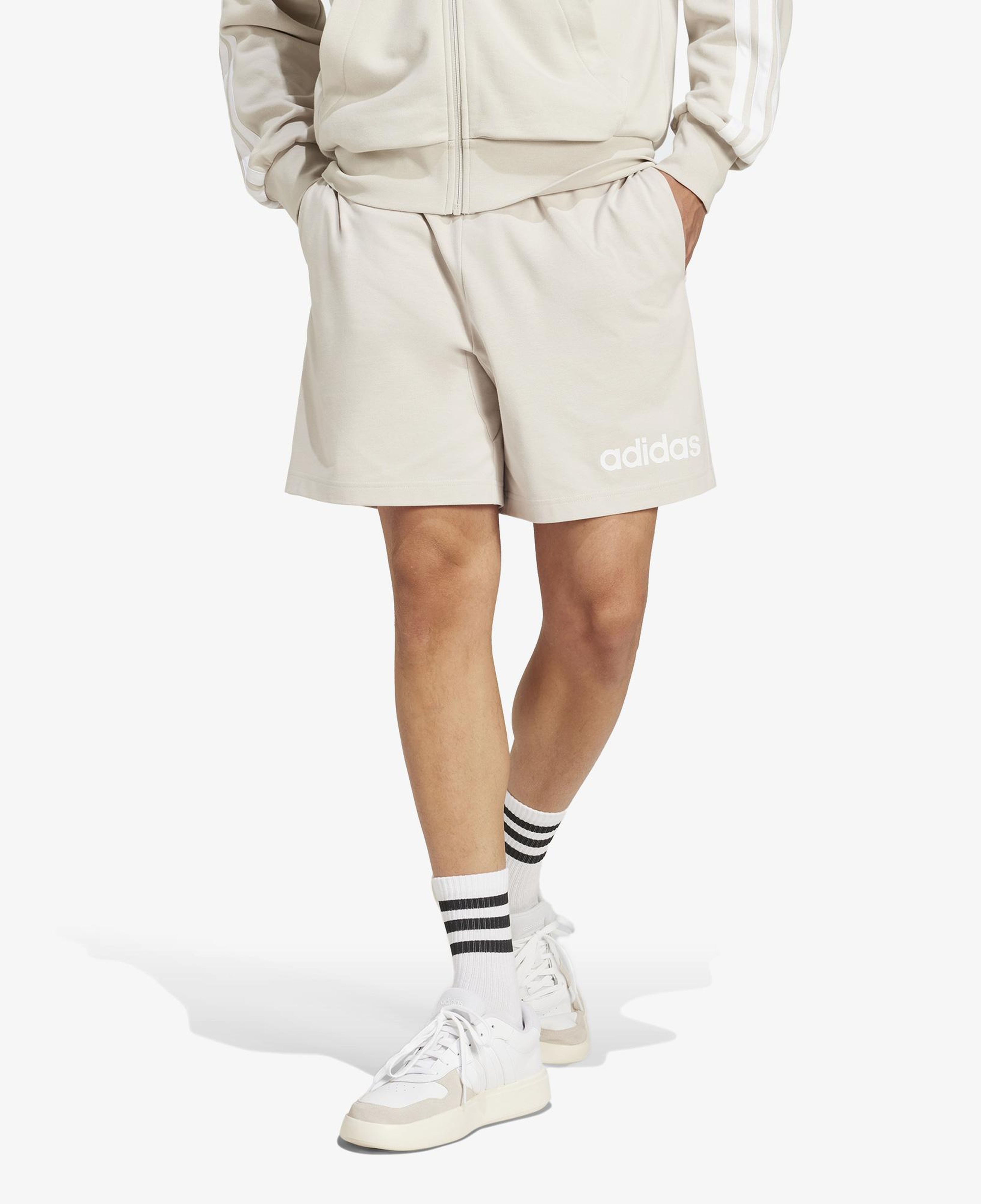 adidas Essentials Linear Single Jersey Erkek Bej Günlük Şort