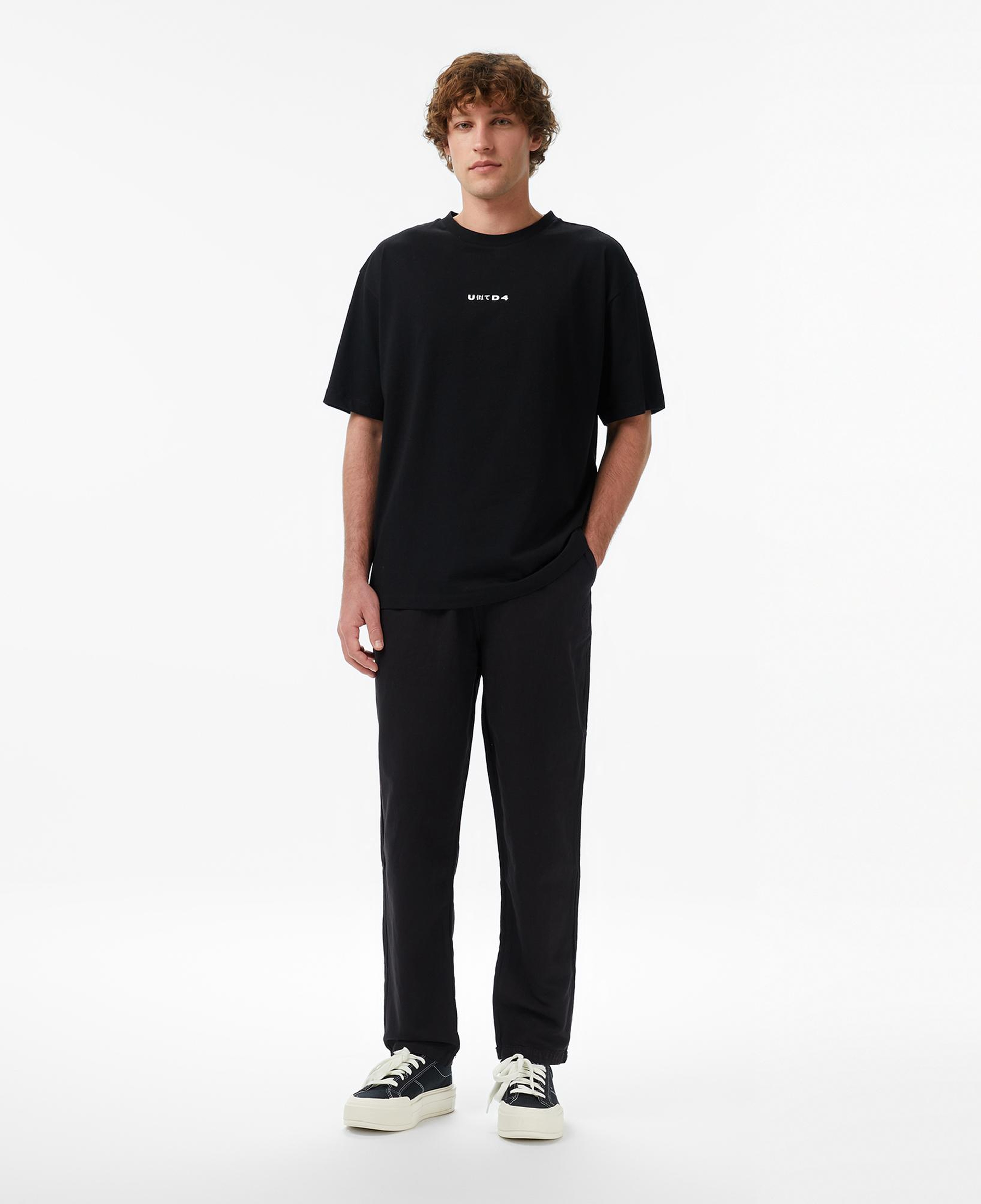 UNITED4 Regular Fit Erkek Siyah T-Shirt