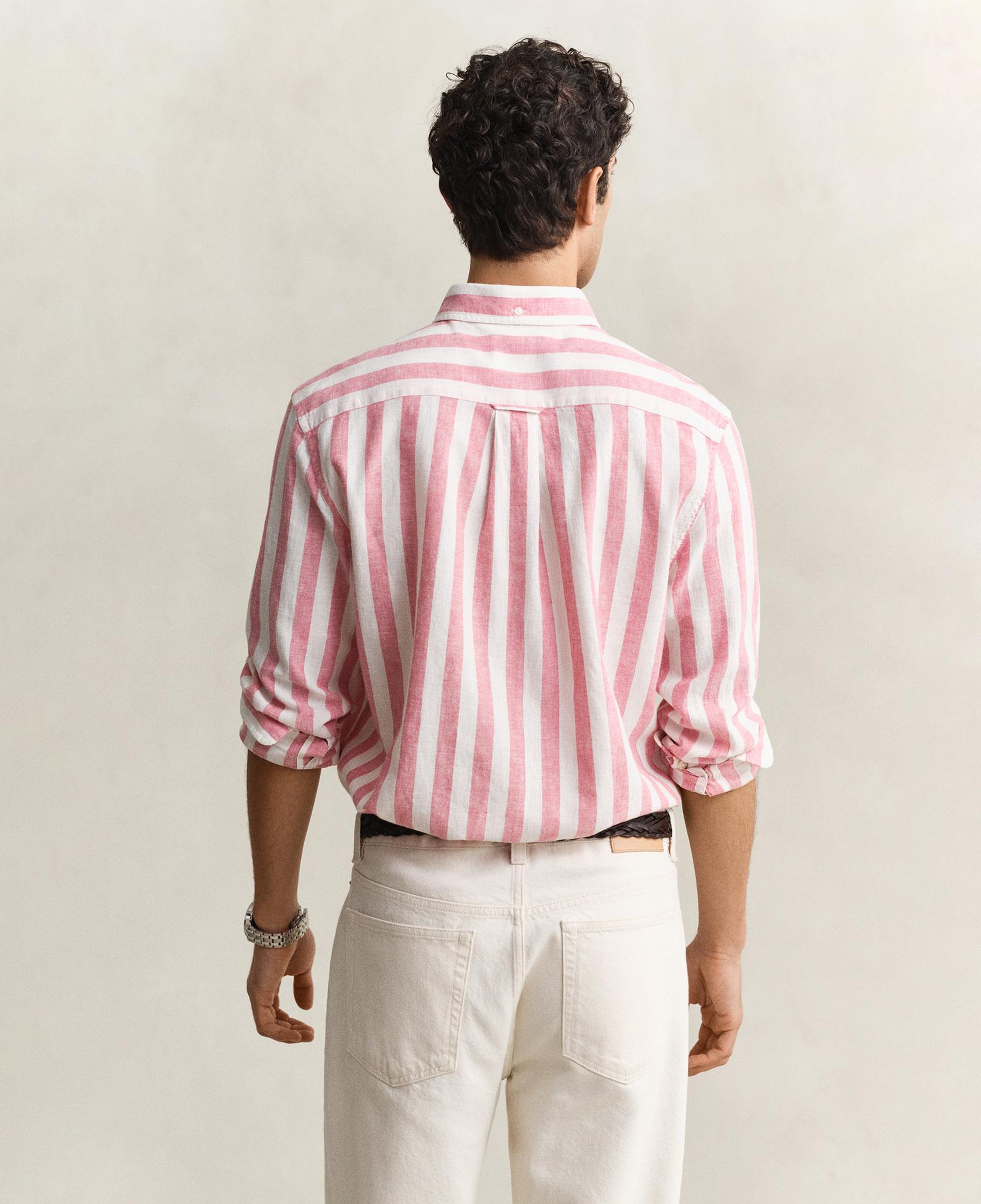 GANT Erkek Pembe Regular Fit Çizgili Logolu Gömlek