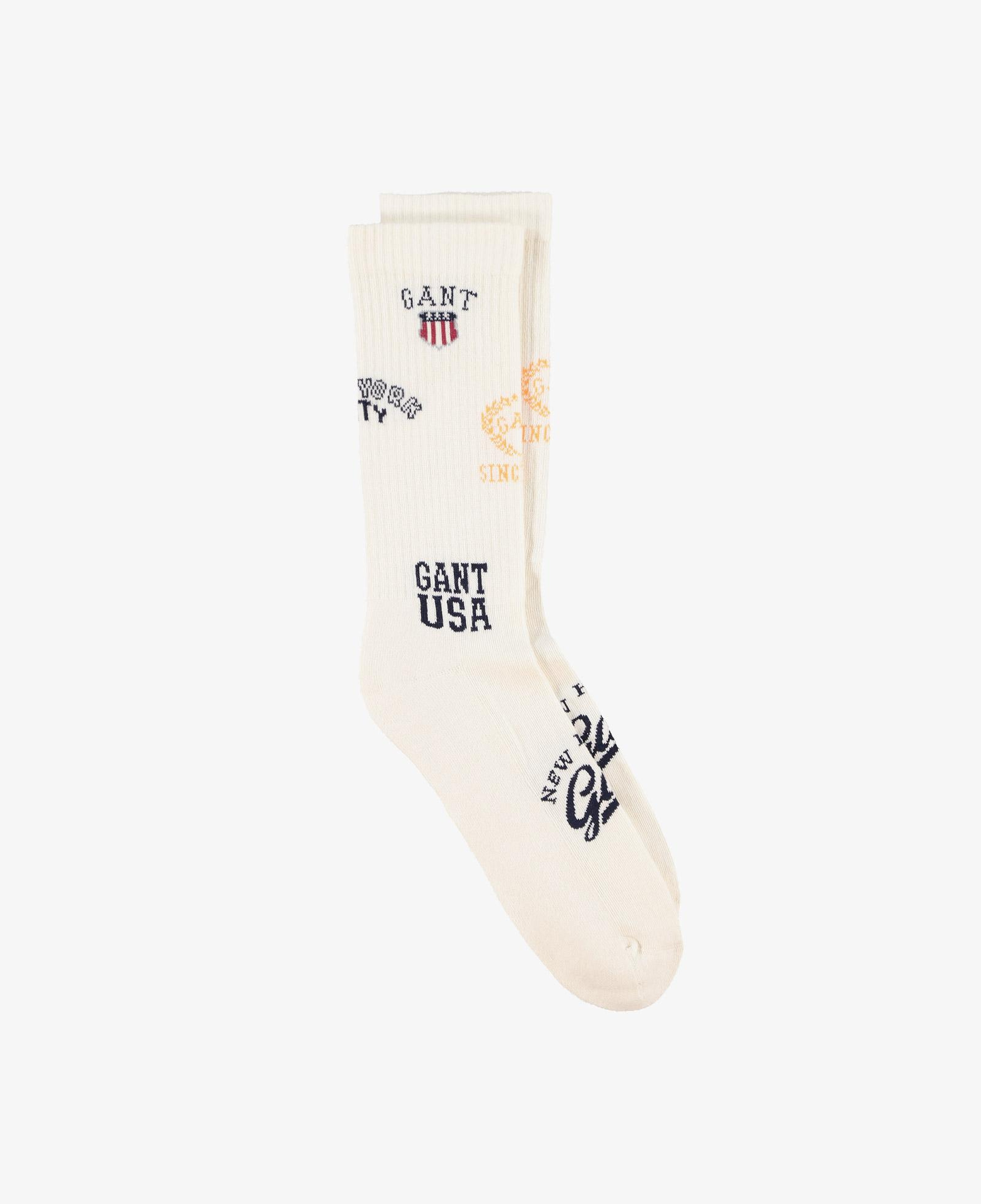 GANT Unisex Krem Standart Fit Çorap