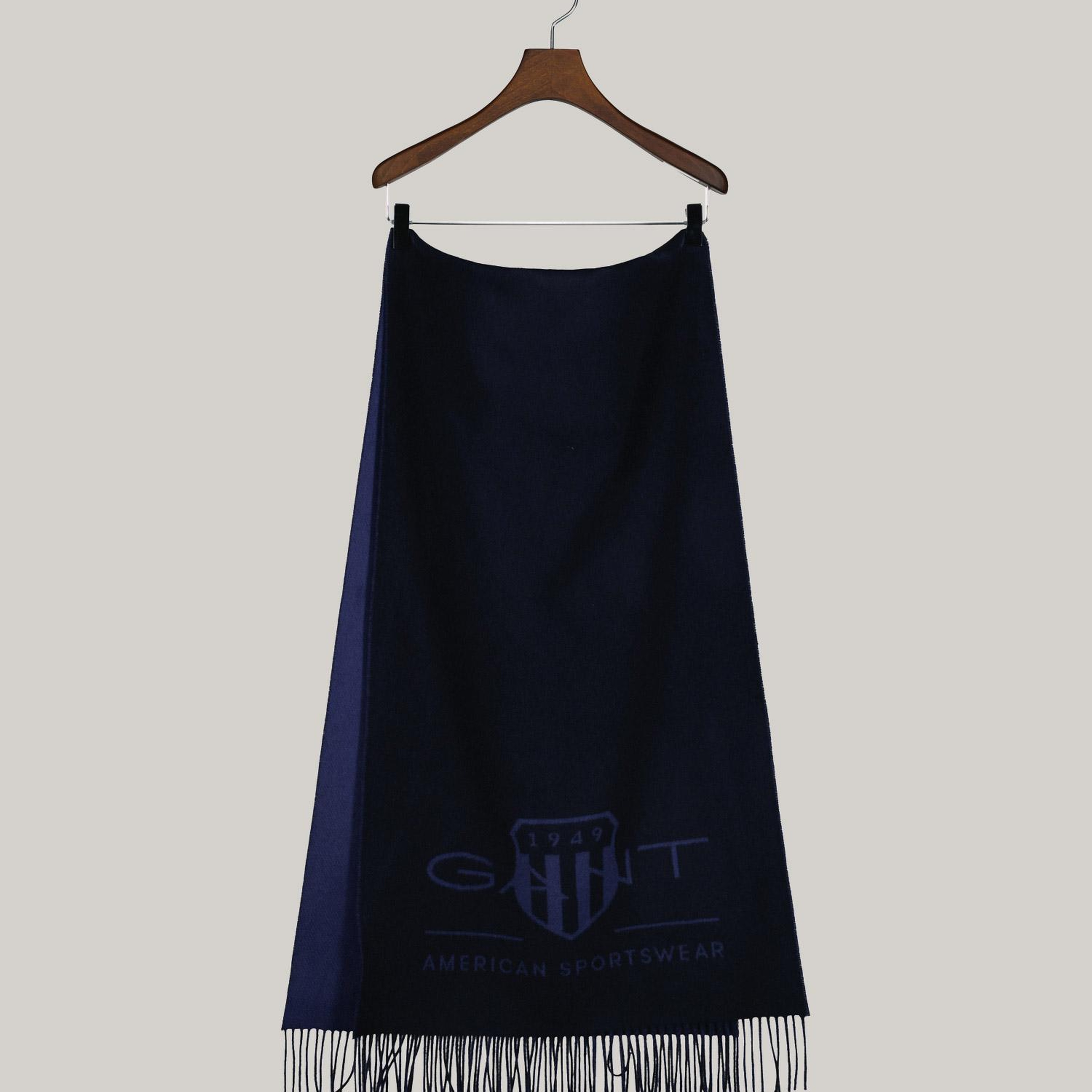 GANT Unisex Lacivert Logolu Atkı