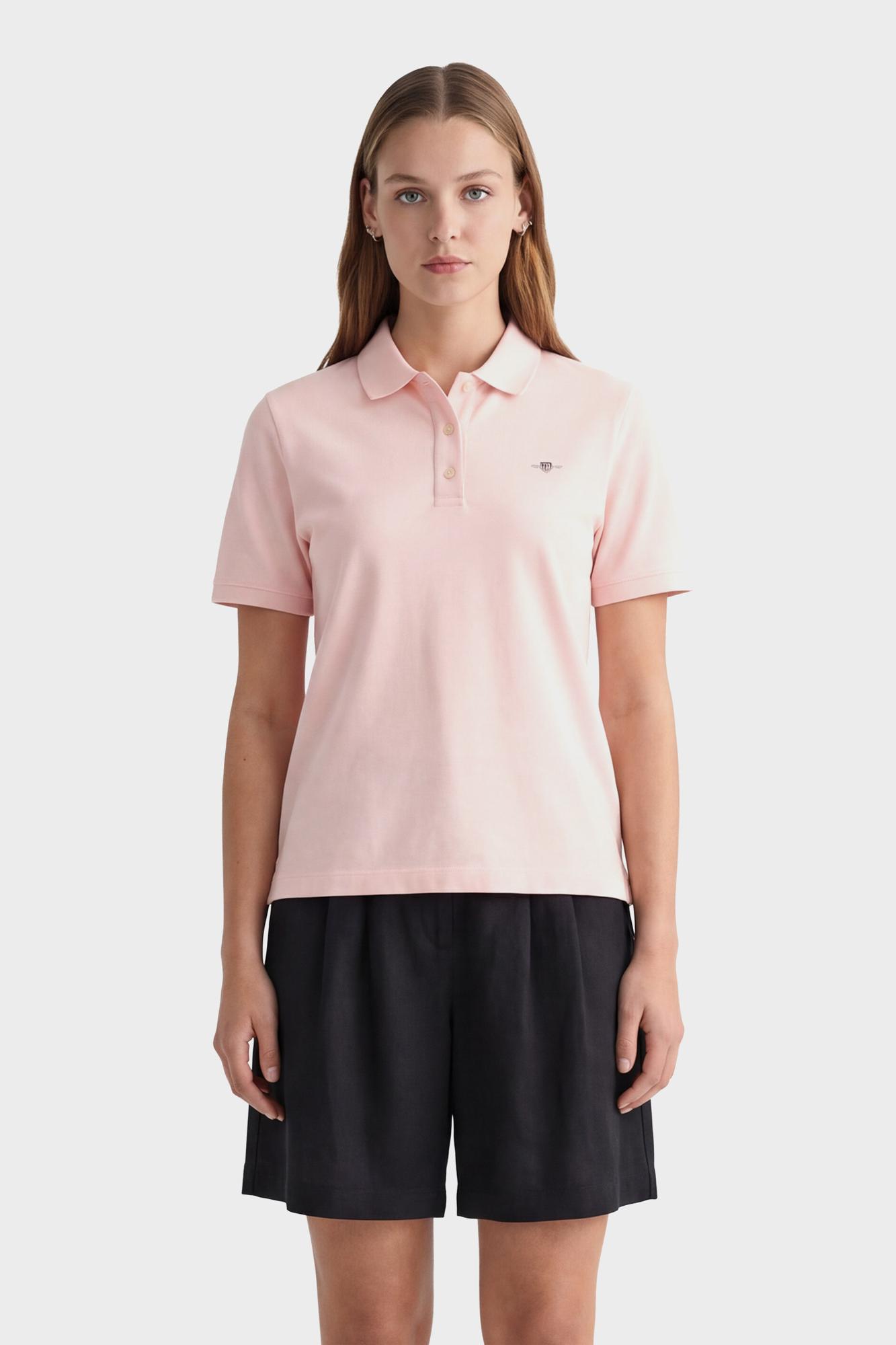GANT Kadın Pembe Regular Fit Logolu Polo Yaka T-Shirt