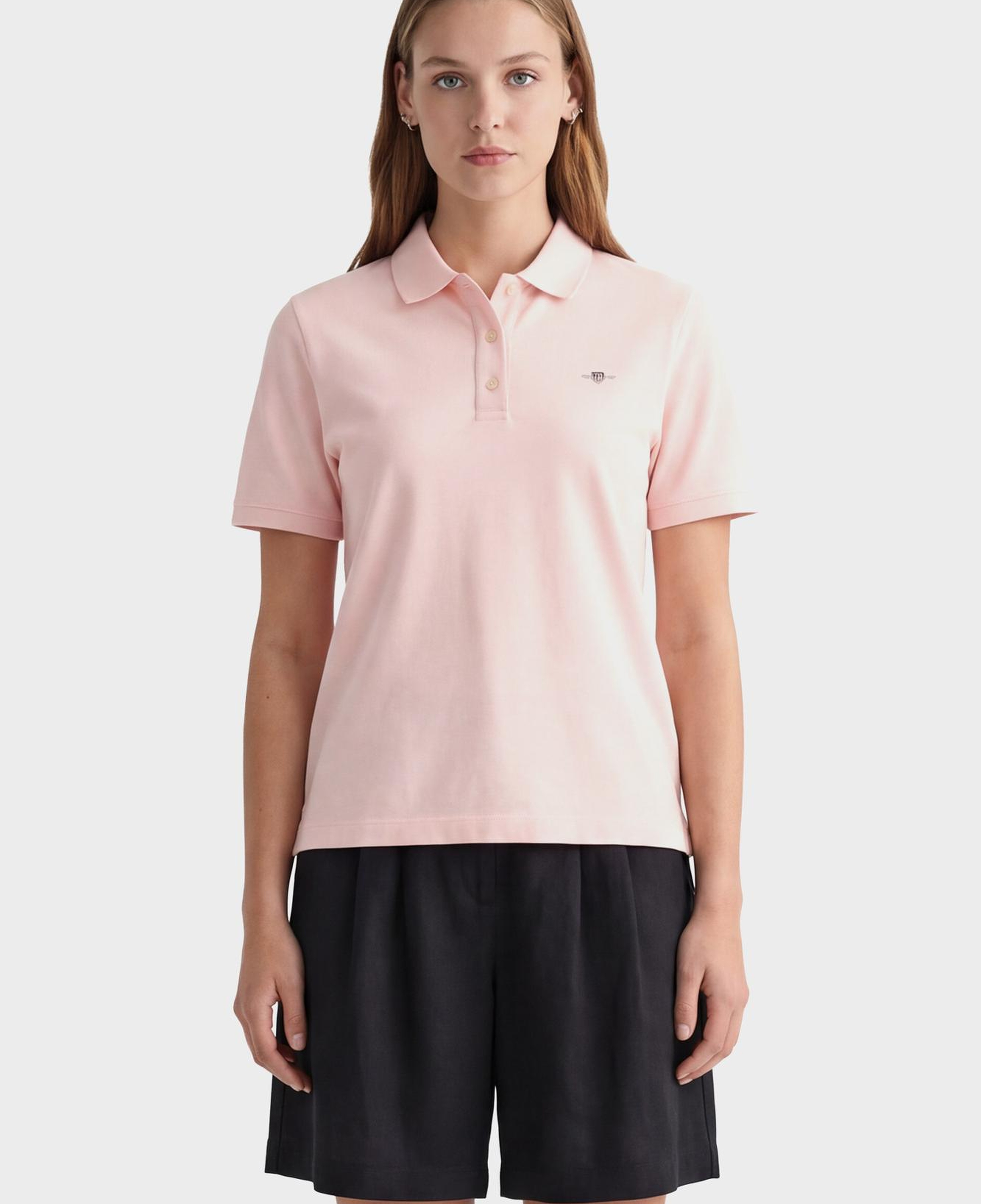 GANT Kadın Pembe Regular Fit Logolu Polo Yaka T-Shirt