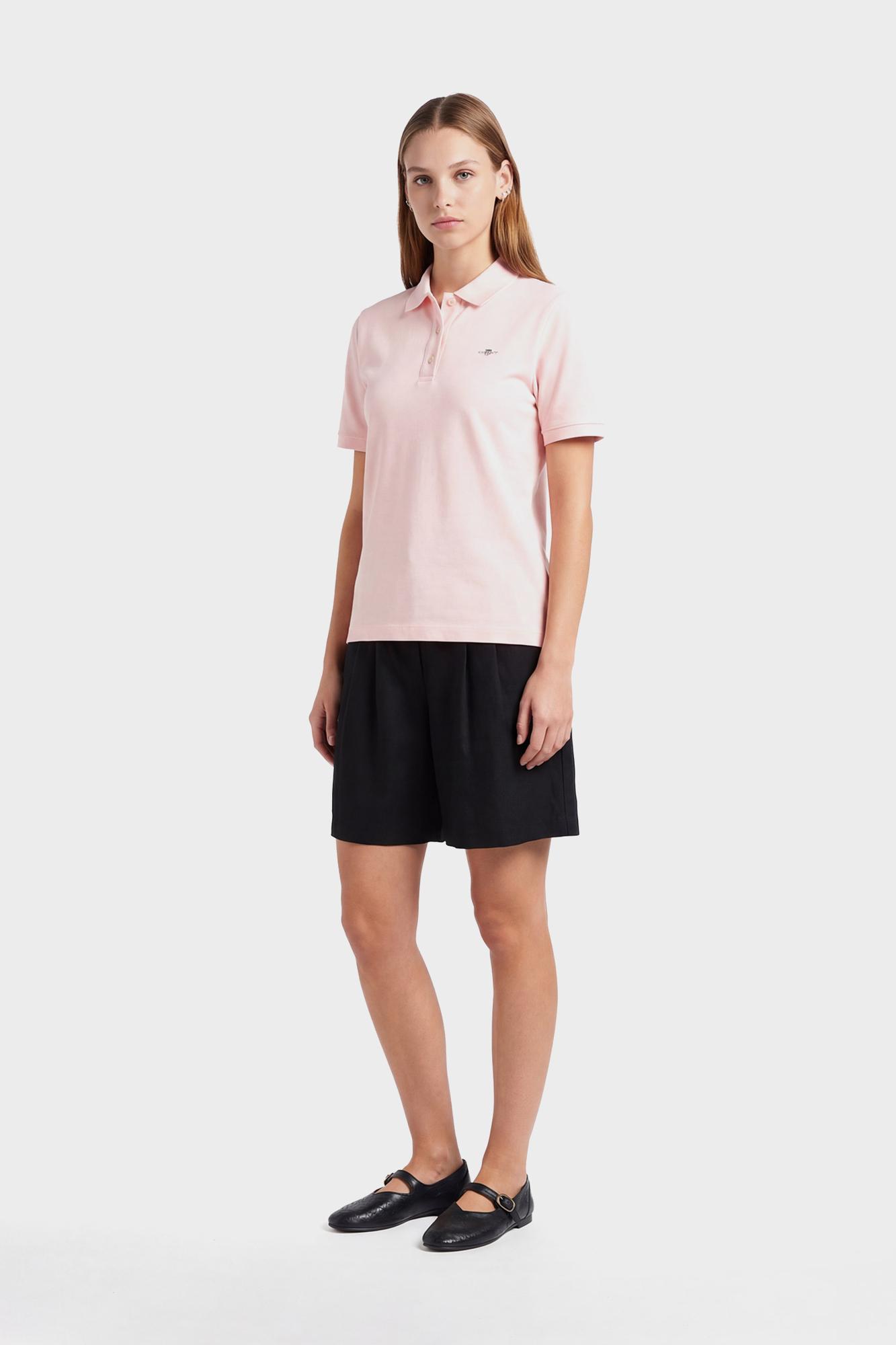 GANT Kadın Pembe Regular Fit Logolu Polo Yaka T-Shirt