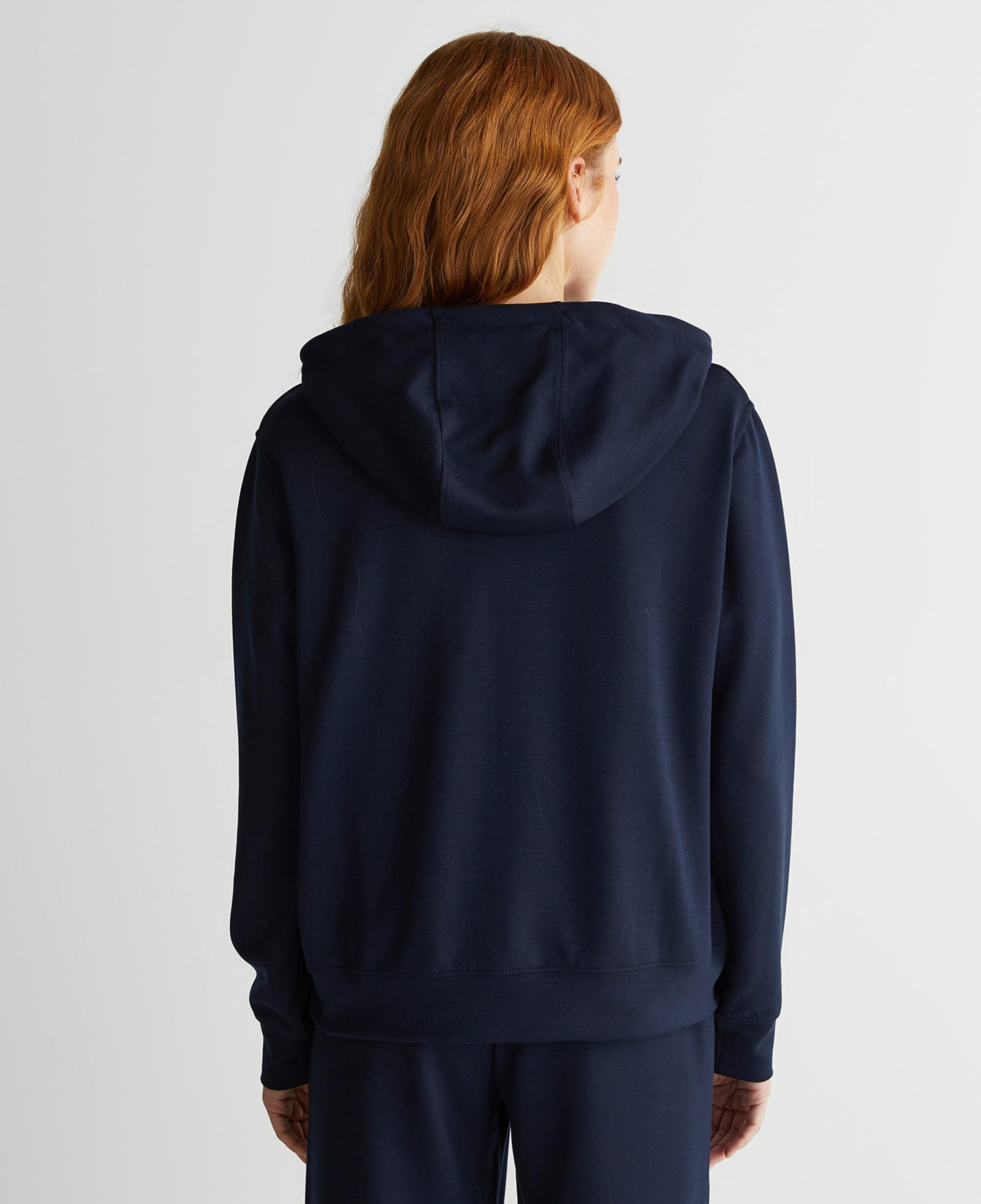 GANT Kadın Lacivert Standart Fit Kapüşonlu Sweatshirt