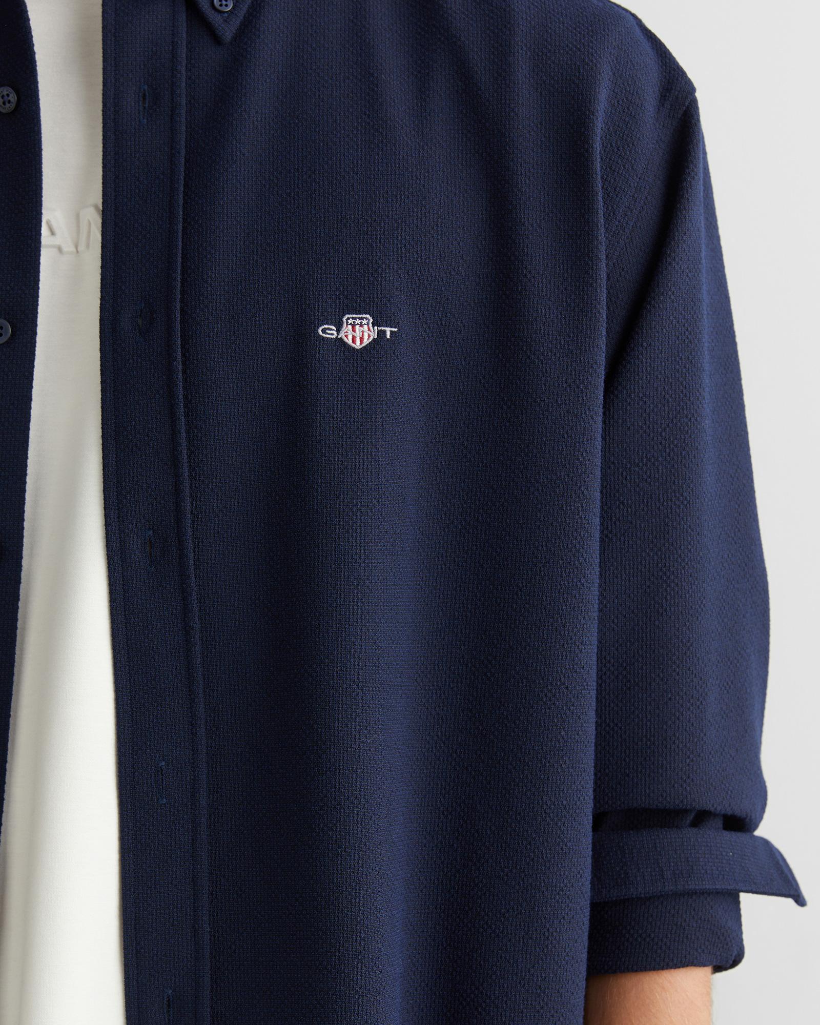 GANT Erkek Lacivert Relaxed Fit Gömlek