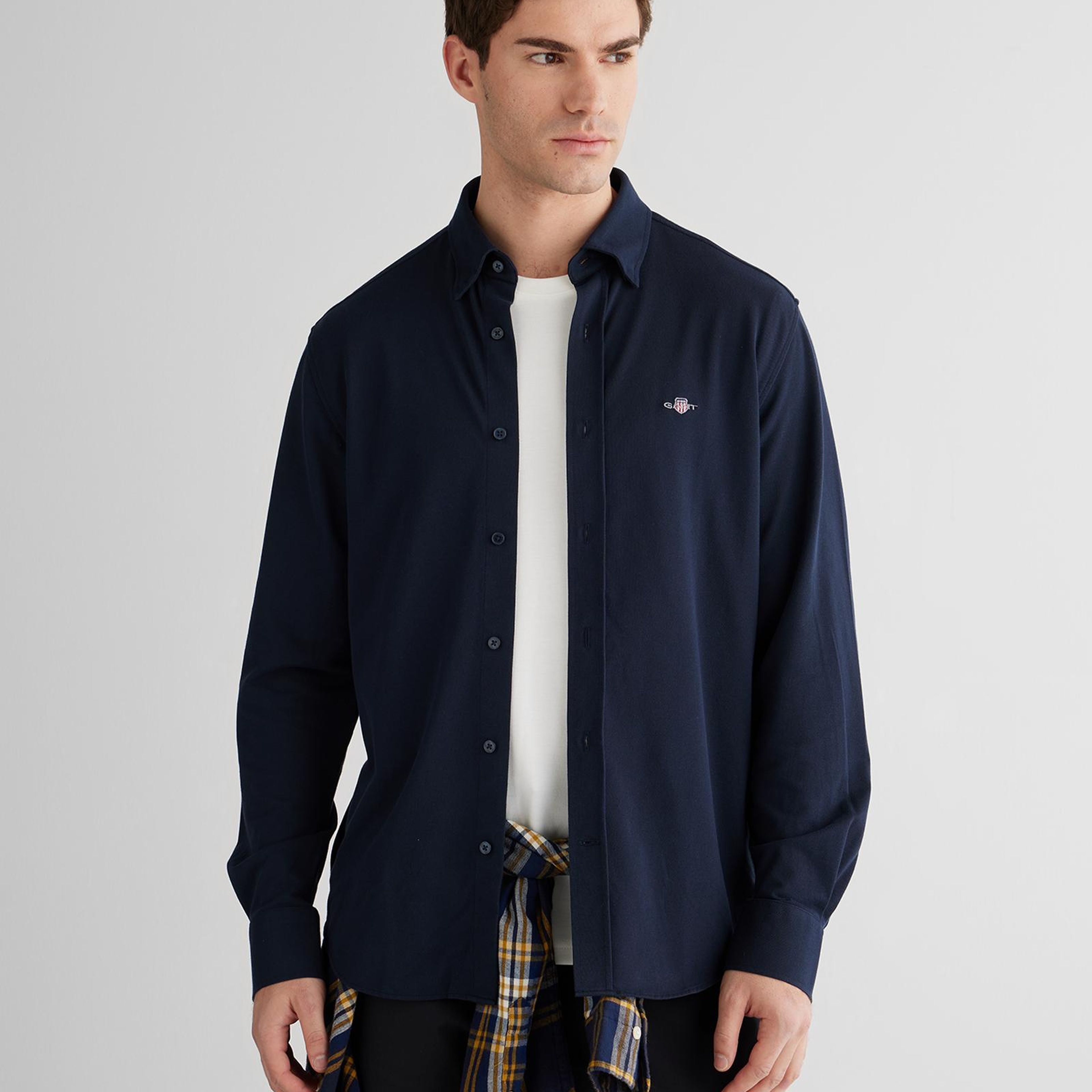 GANT Erkek Lacivert Regular Fit Gömlek