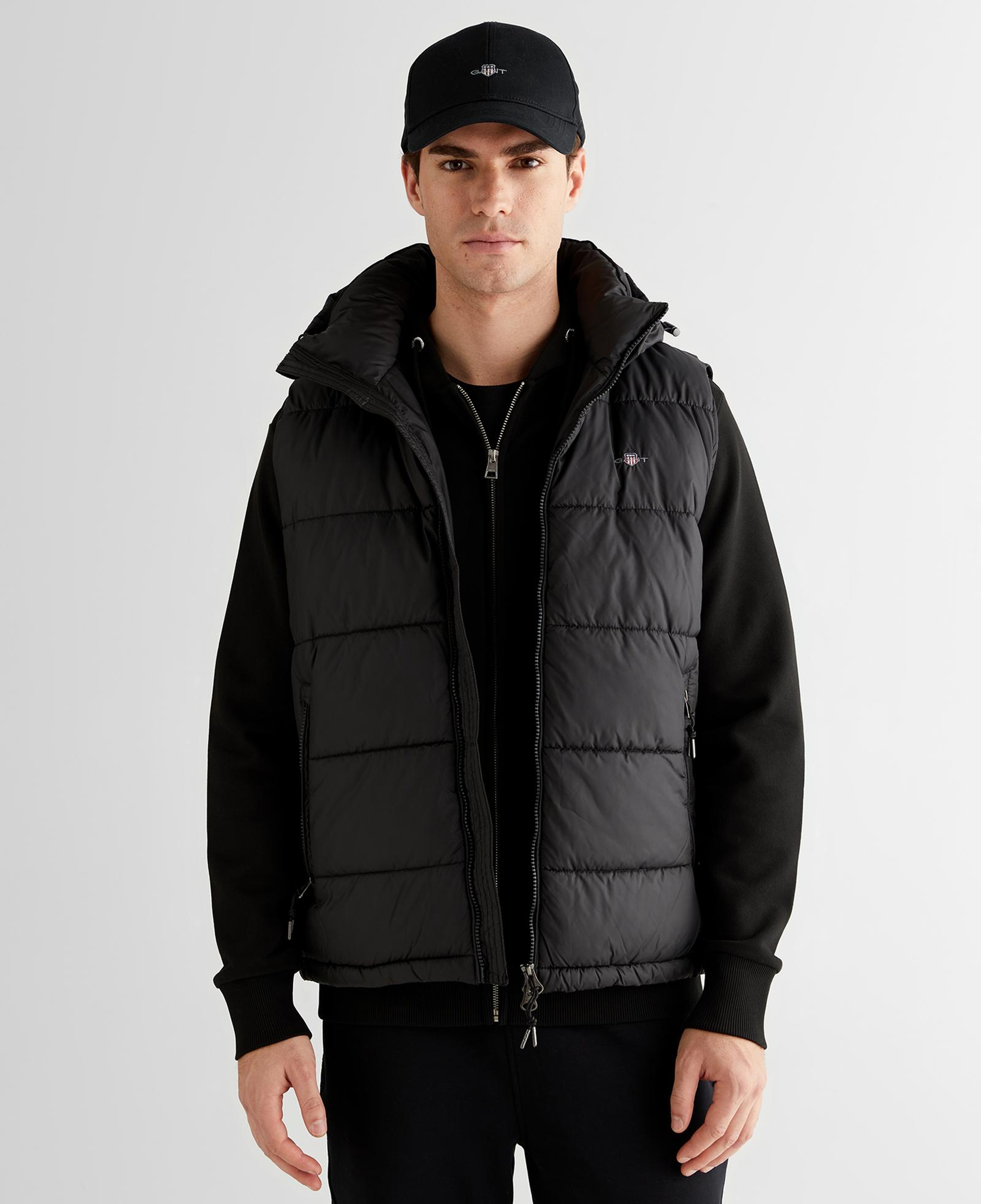 GANT Erkek Siyah Regular Fit Fermuarlı Yelek