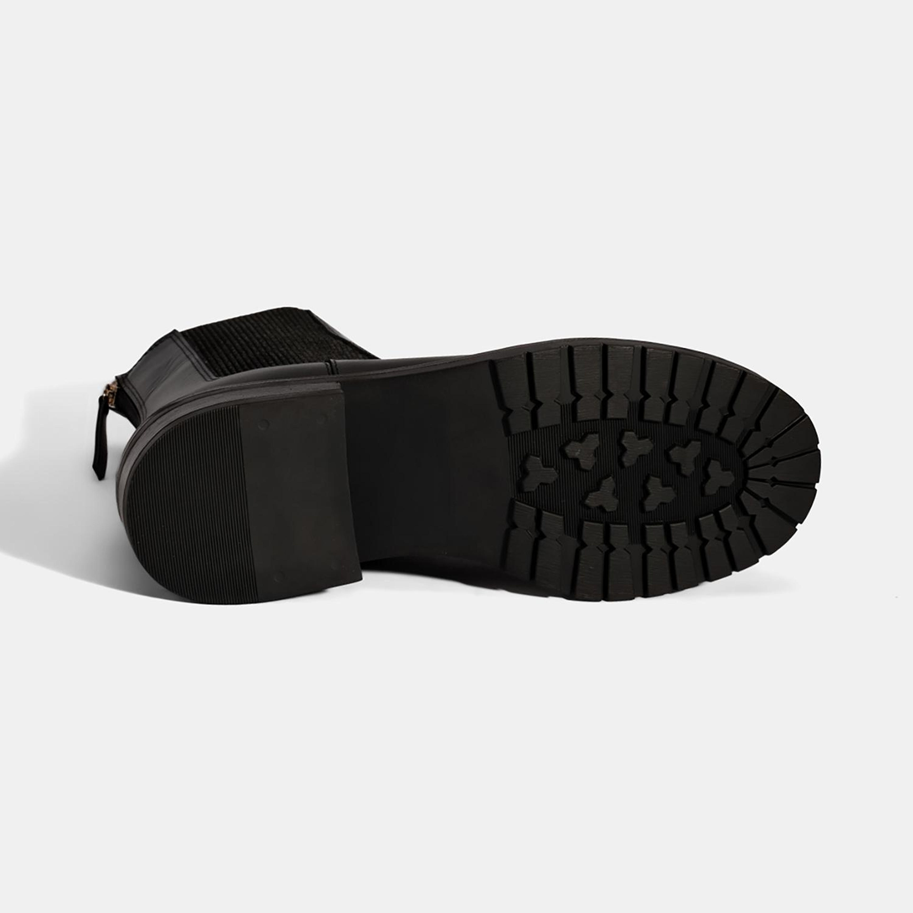 Kadın Siyah  Lastikli Deri Chelsea Bot