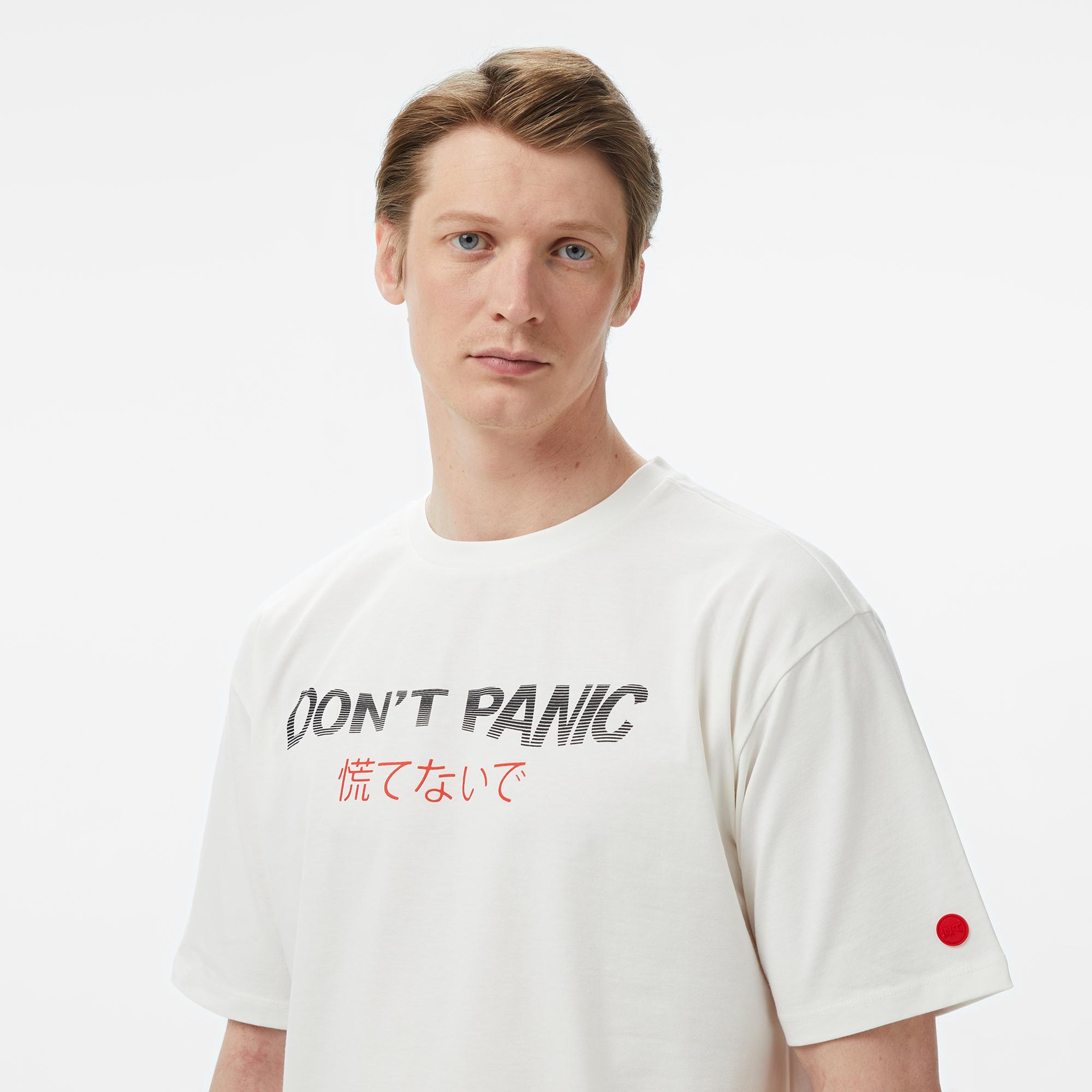 UNITED4 Regular Fit Erkek Bej T-Shirt