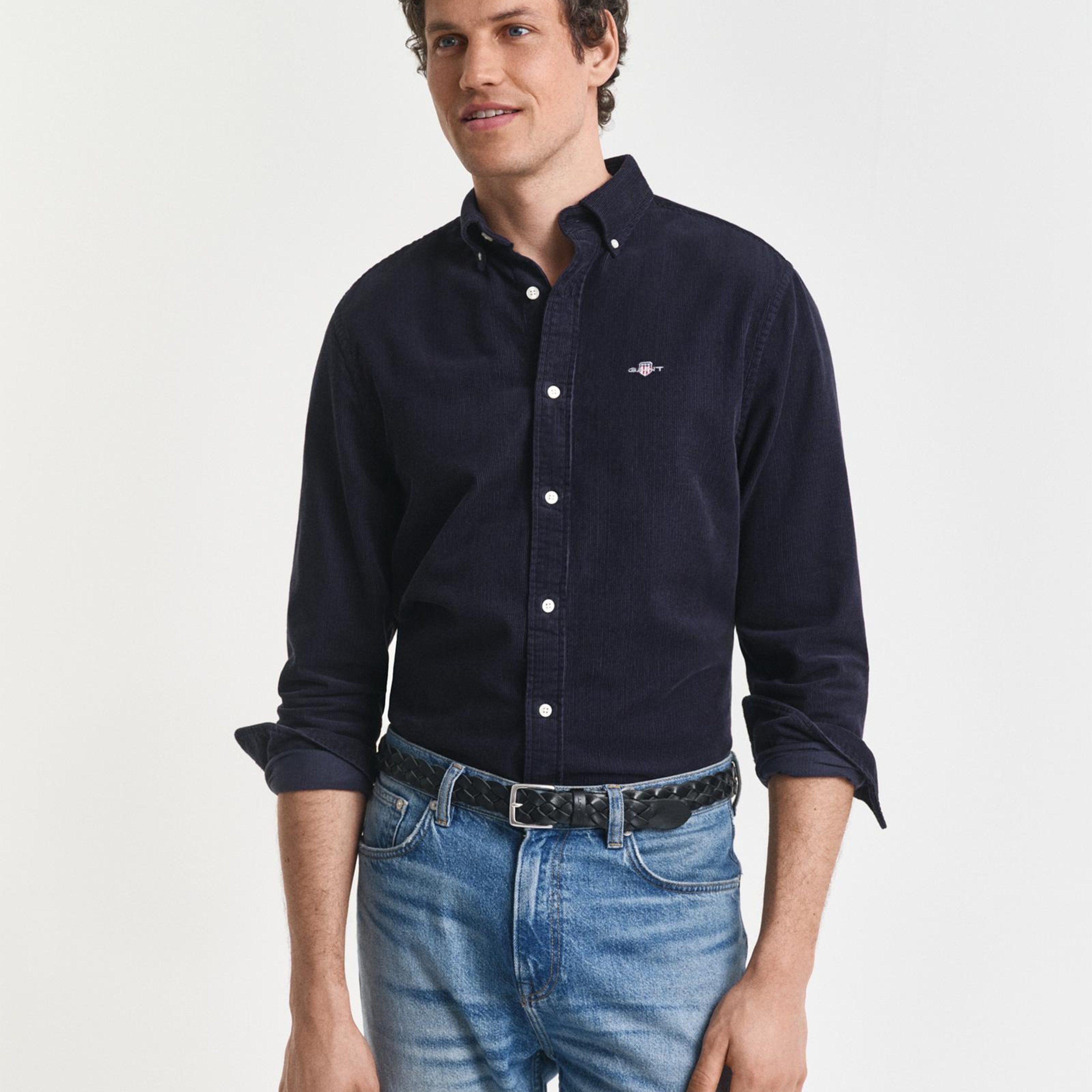 GANT Erkek Lacivert Regular Fit Düğmeli Gömlek