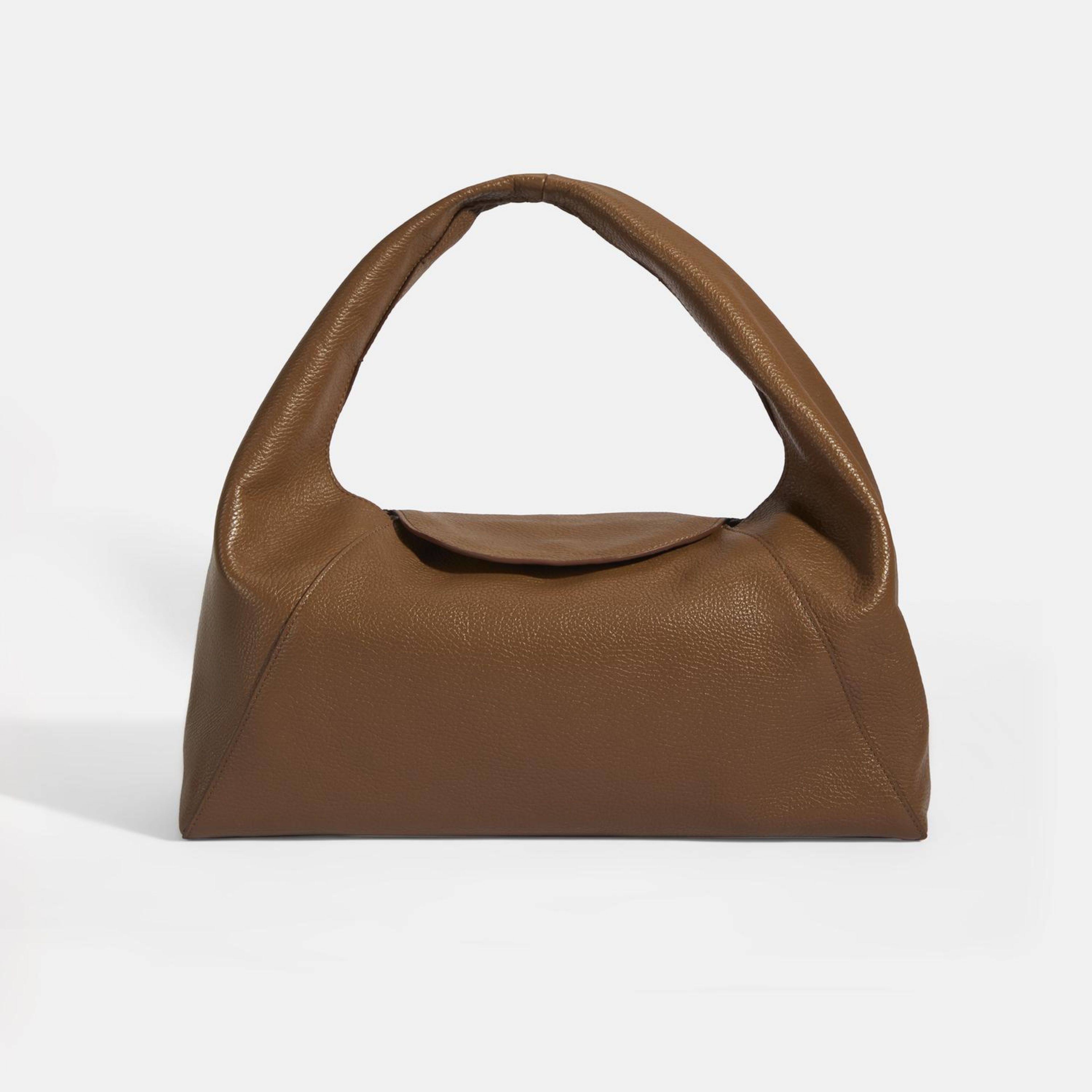 Kadın Kahve Logo Baskılı Deri El Çantası