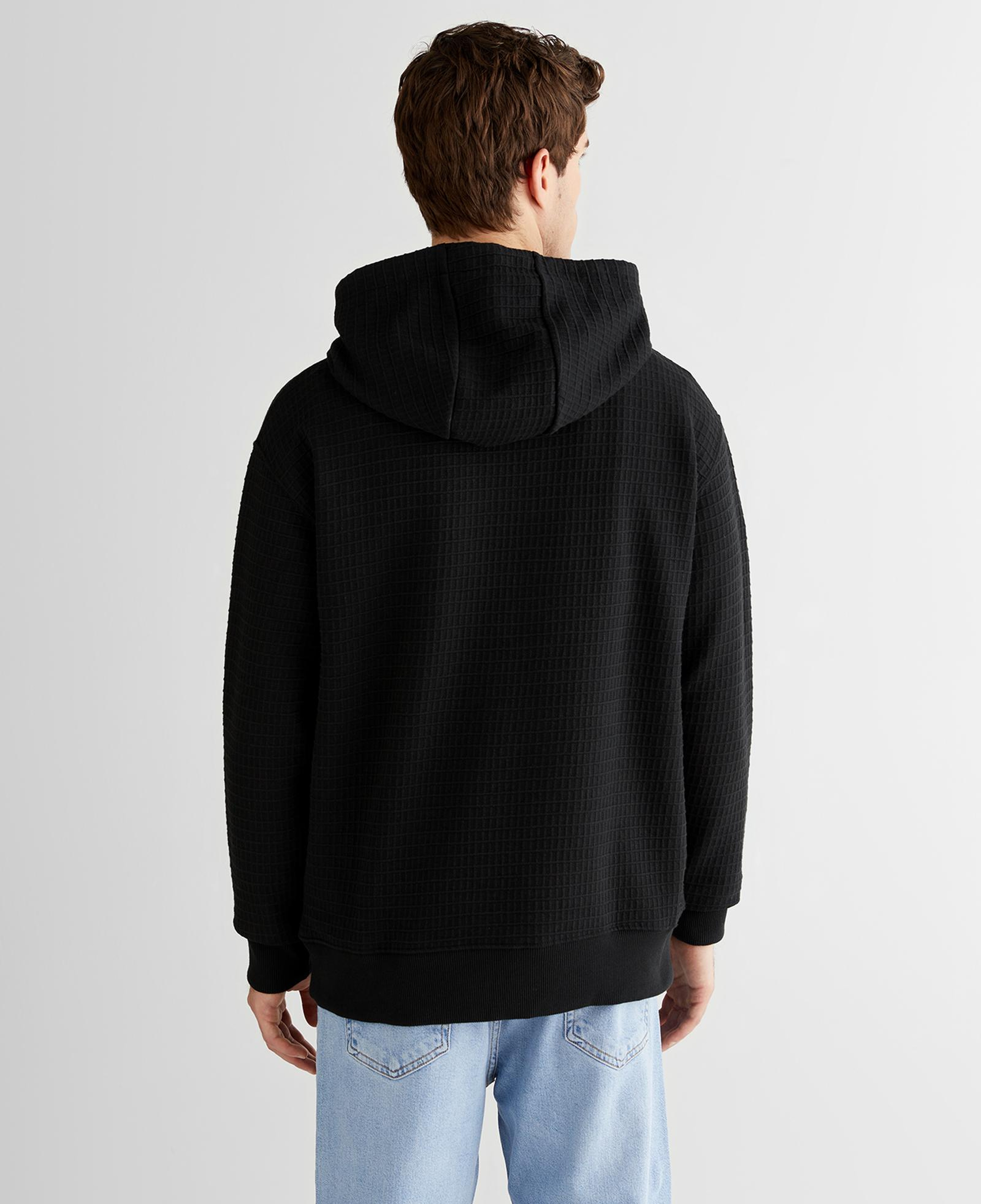 GANT Erkek Siyah Regular Fit Kapüşonlu Sweatshirt